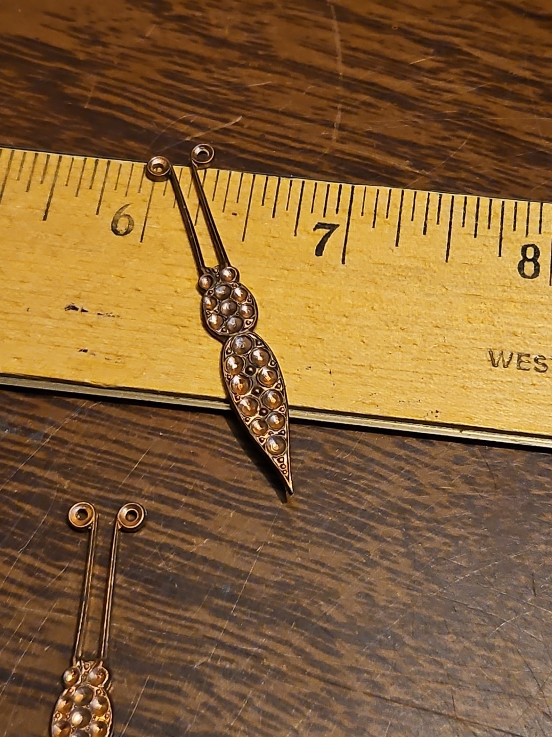 Lot Of 10 Carrot / Dagger France Vintage 60s Brass Stampings Findings Jewelry