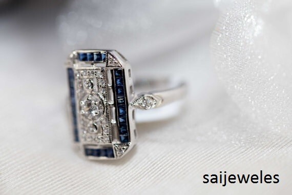 1.60CT Round Lab-Created Diamond Art Deco Vintage Wedding Ring 14K White Gold FN
