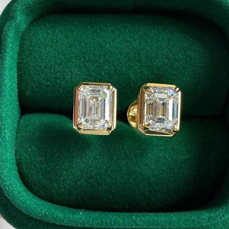 Art Deco Lab Created Diamond Antique Engagement Gift Special Earring 925 Silver