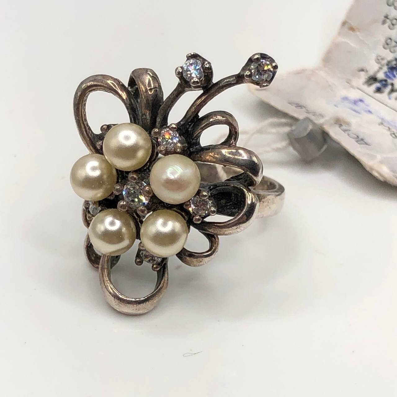 Solid Silver 925 Ring Pearl Women’s Jewelry