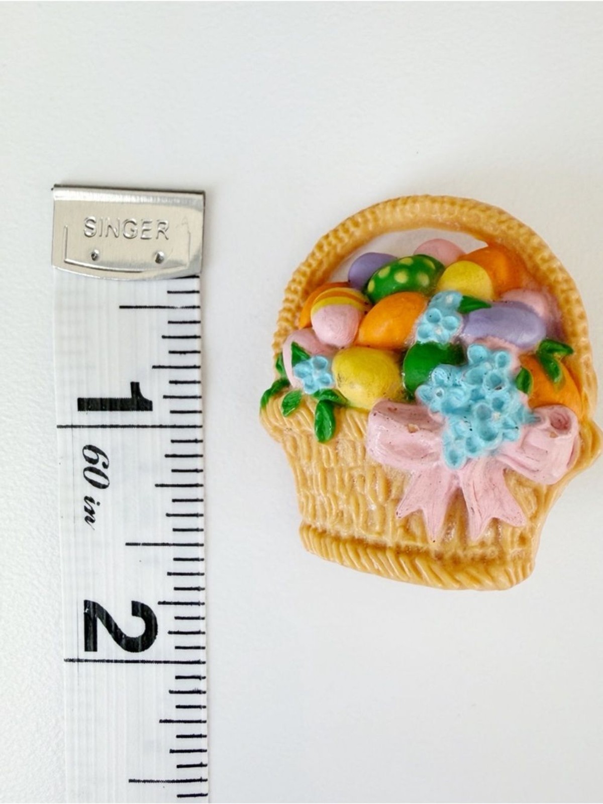 Vintage Hallmark Easter Basket Pin Brooch Colorful Eggs Festive Holiday Gift