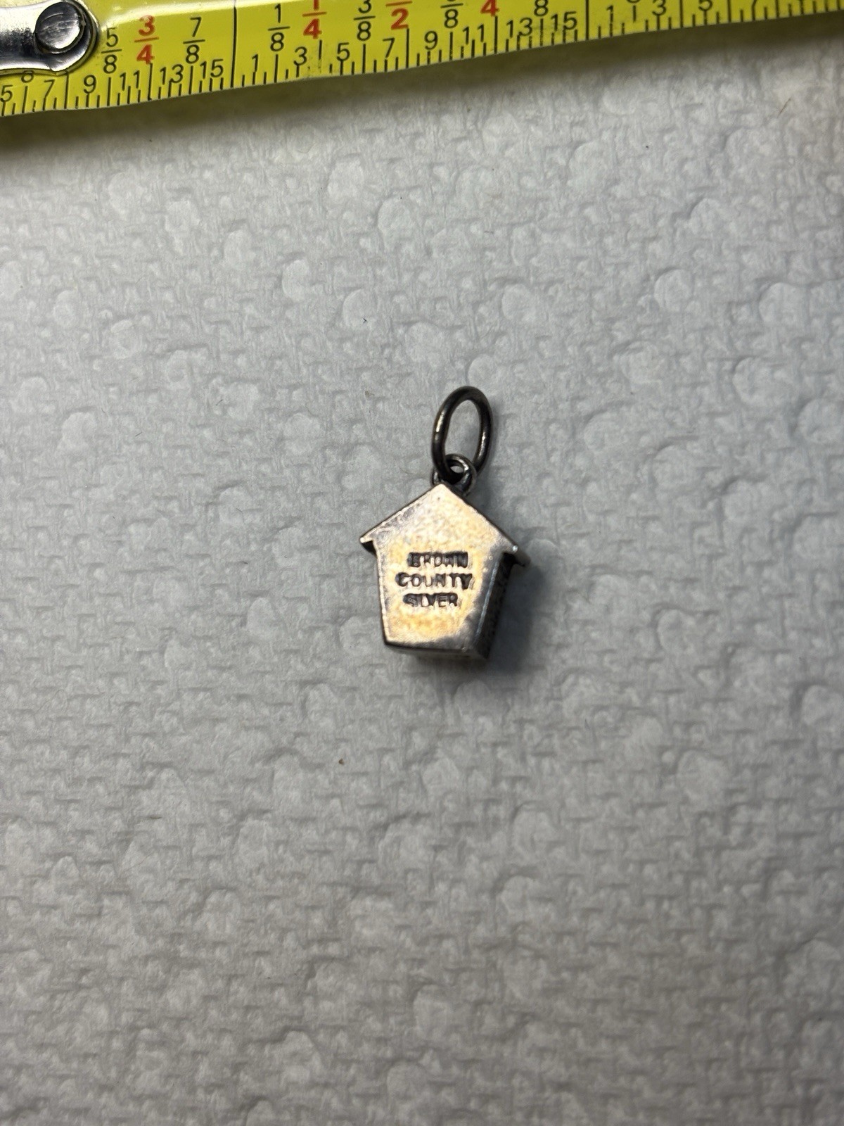 BROWN COUNTY SILVER CO. 925 Sterling Vintage Bird House 3D Pendant