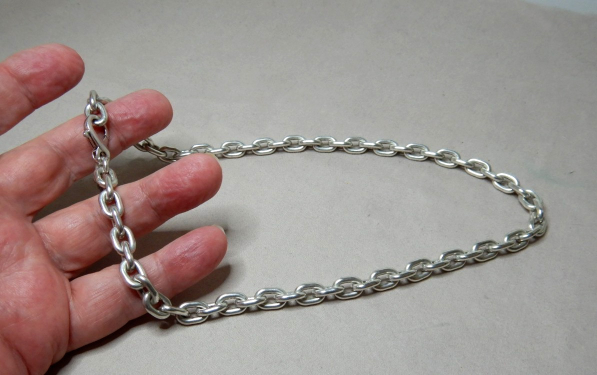 Vintage Sterling Silver Heavy Chunky Link Chain Necklace By Dban Australia 4208