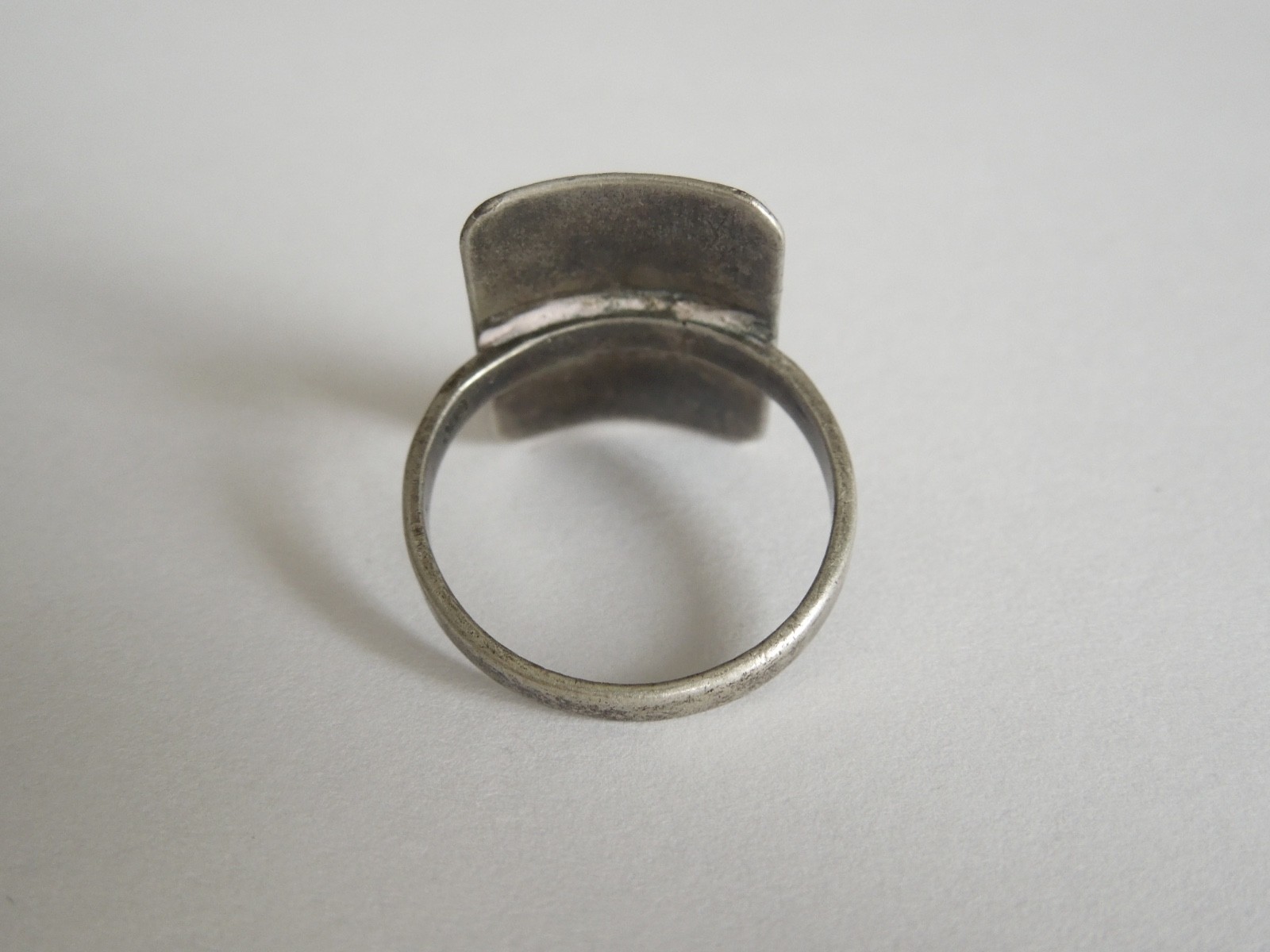 Antique Ring 800 Silver Signet Ring Monogram Initials LS 3.3 G/Size 54
