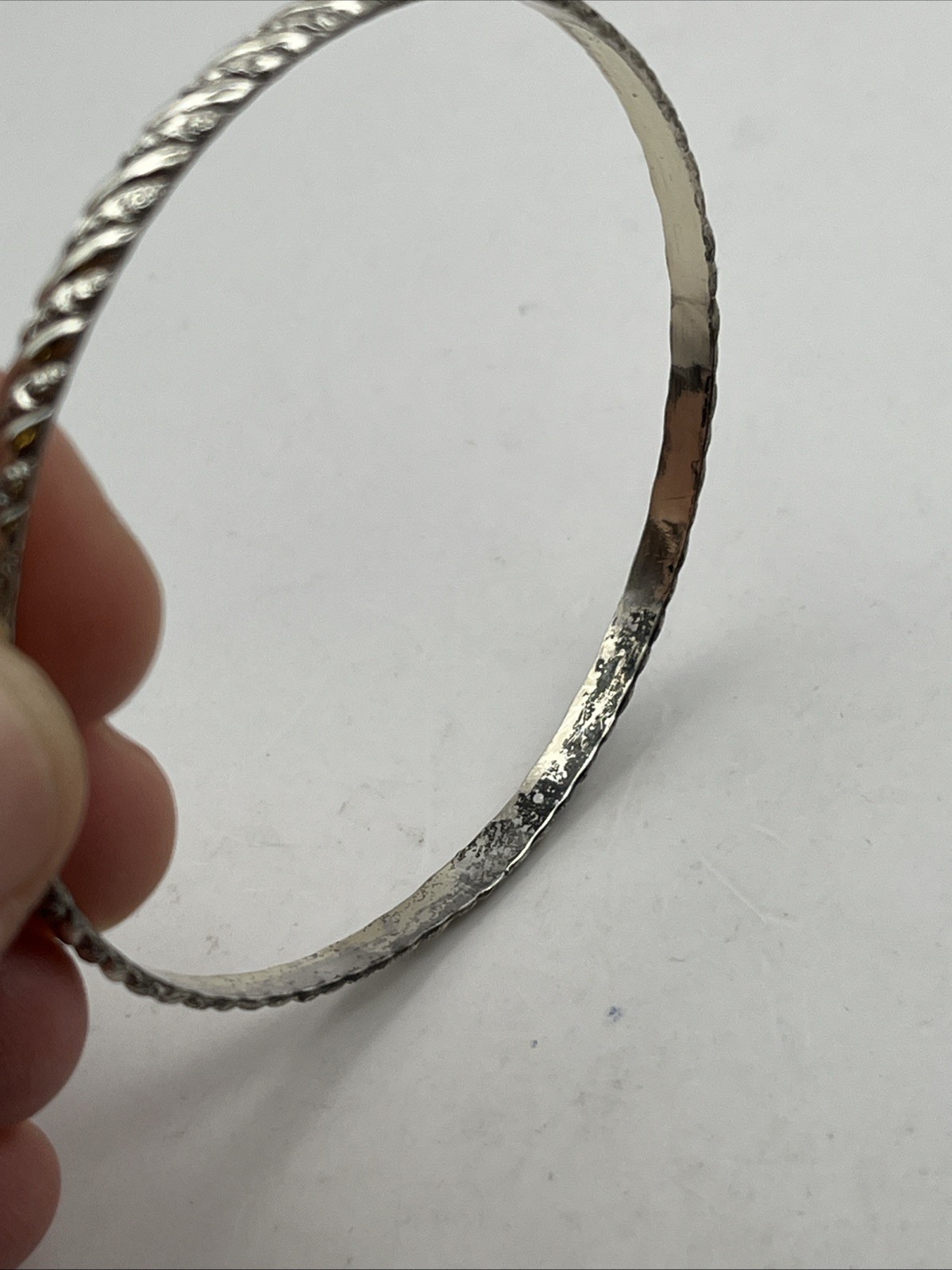 3 Vintage DANECRAFT Sterling Silver Bangle Bracelets -2.5″ Diam 34.1 Grams