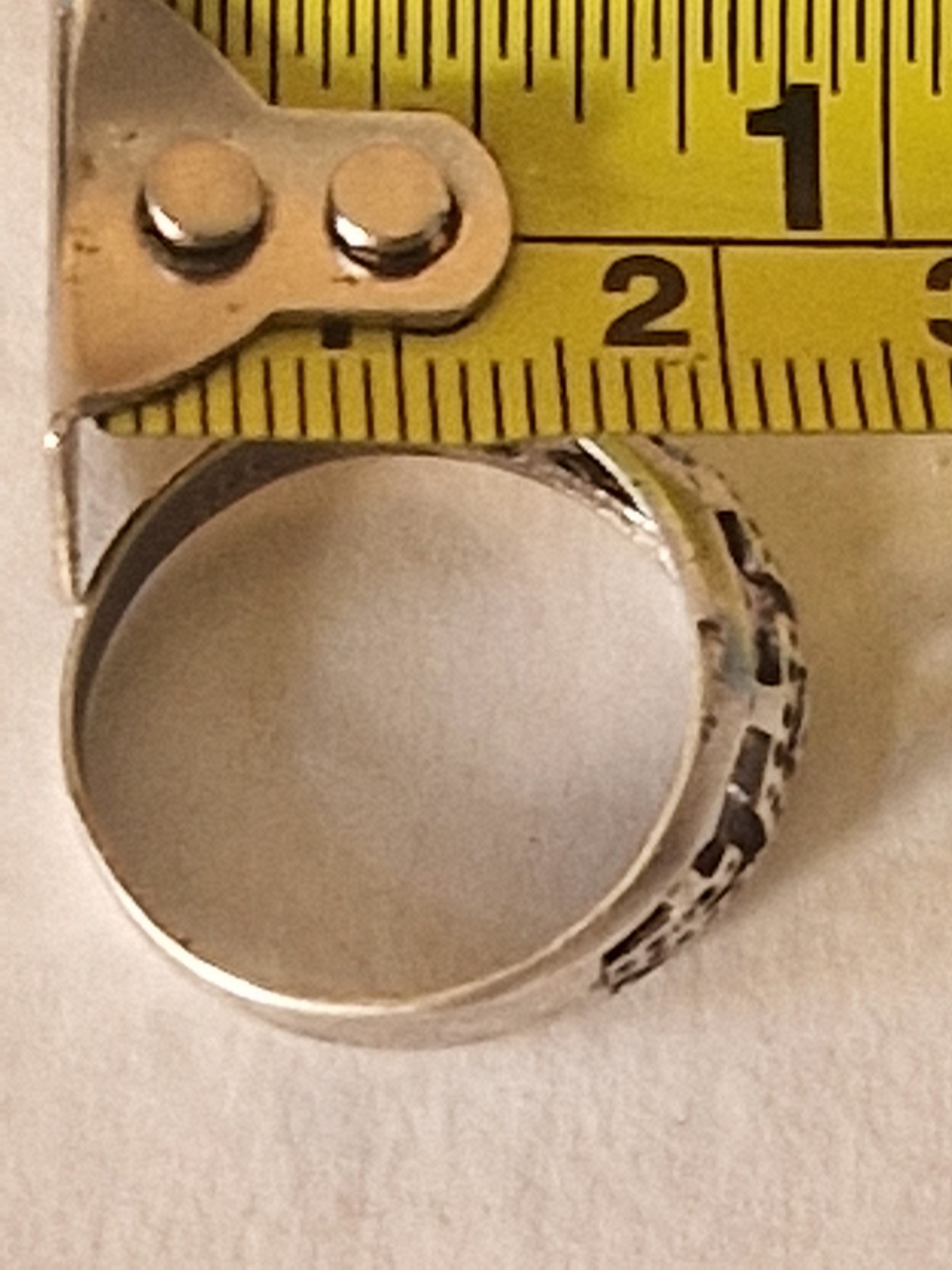 Vintage Sterling Silver 925 Greek Key Maze Cut Out Band Ring Size US 6.5