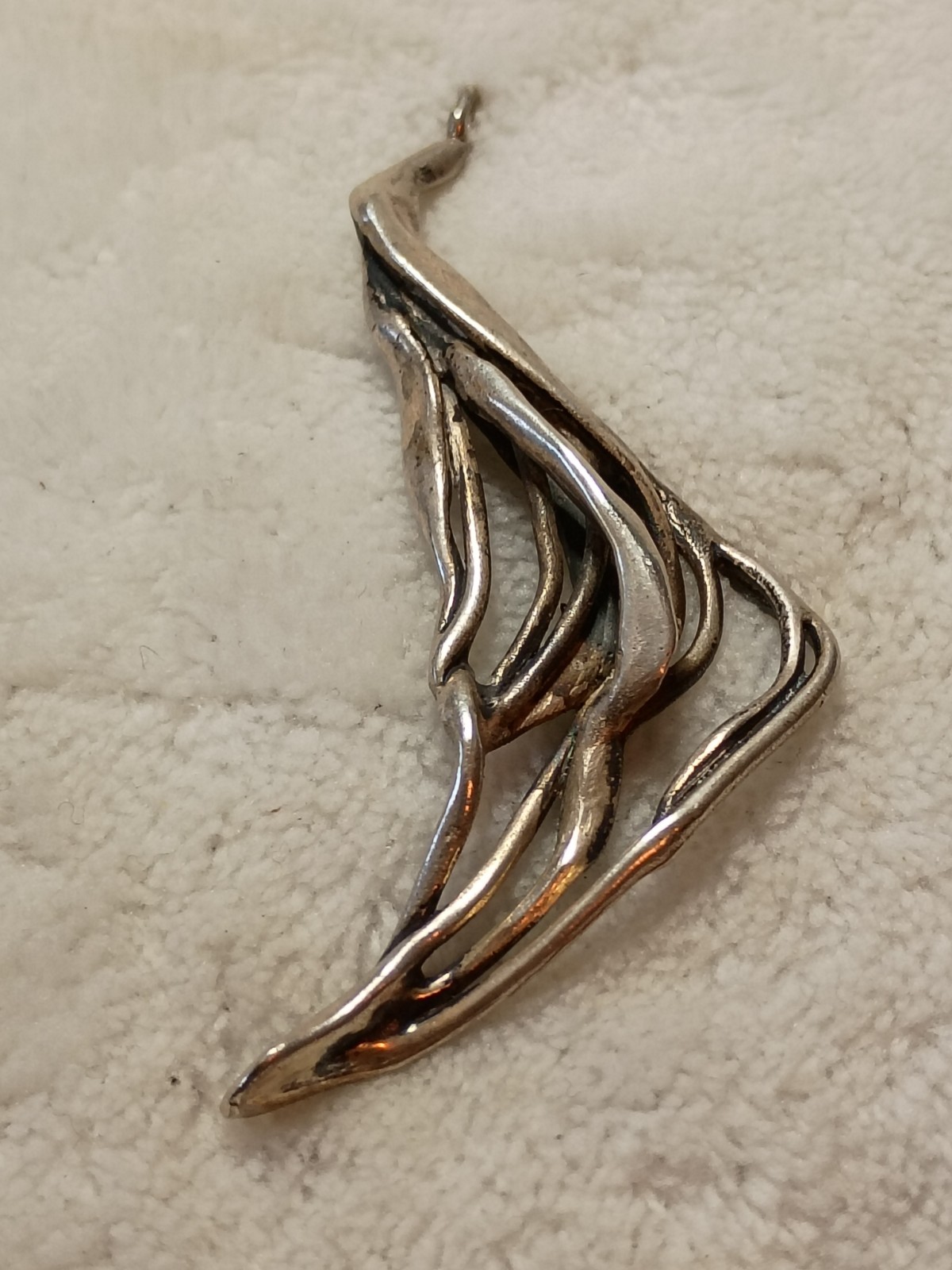 Vintage Modernist Abstract Sterling Silver Pendant