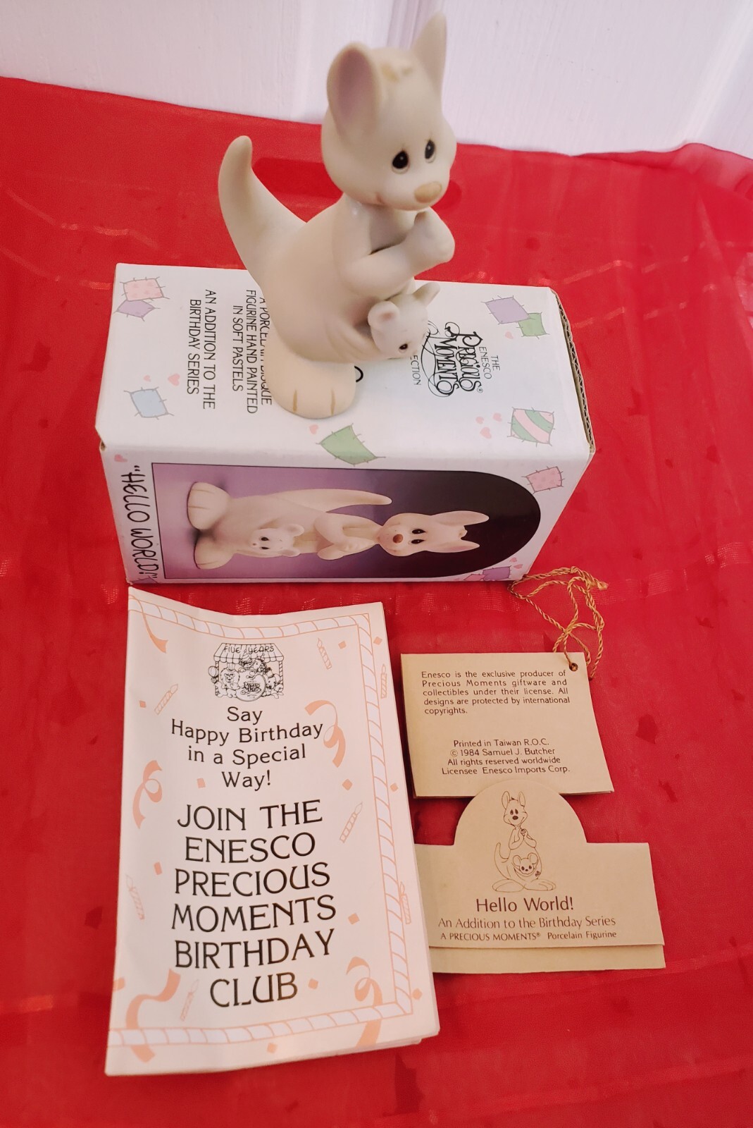 Vintage Collectable 1988 Samuel J. Butcher ENESCO HELLO WORLD Porcelain Figurine