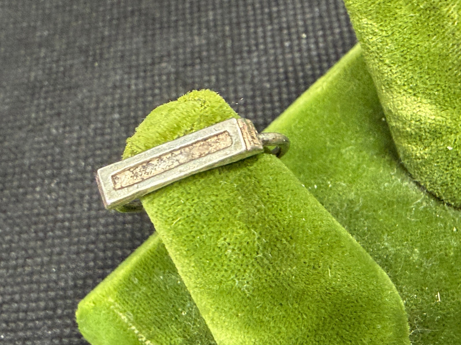 Vintage Sterling Silver Stamped Typebar Monogram “O” Ring Size 6 ADJUSTABLE