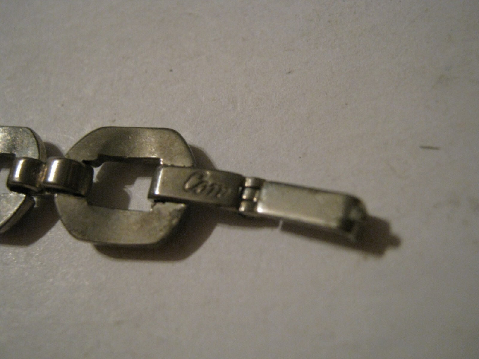 1930s Coro (Straight line mark, non-cursive “r”) Link Bracelet Ideal for Charms