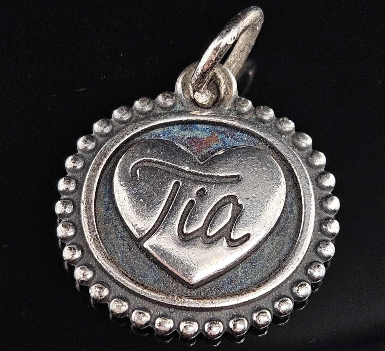 Sterling Silver James Avery TIA AUNT SPANISH Charm Pendant Mexican Family 925