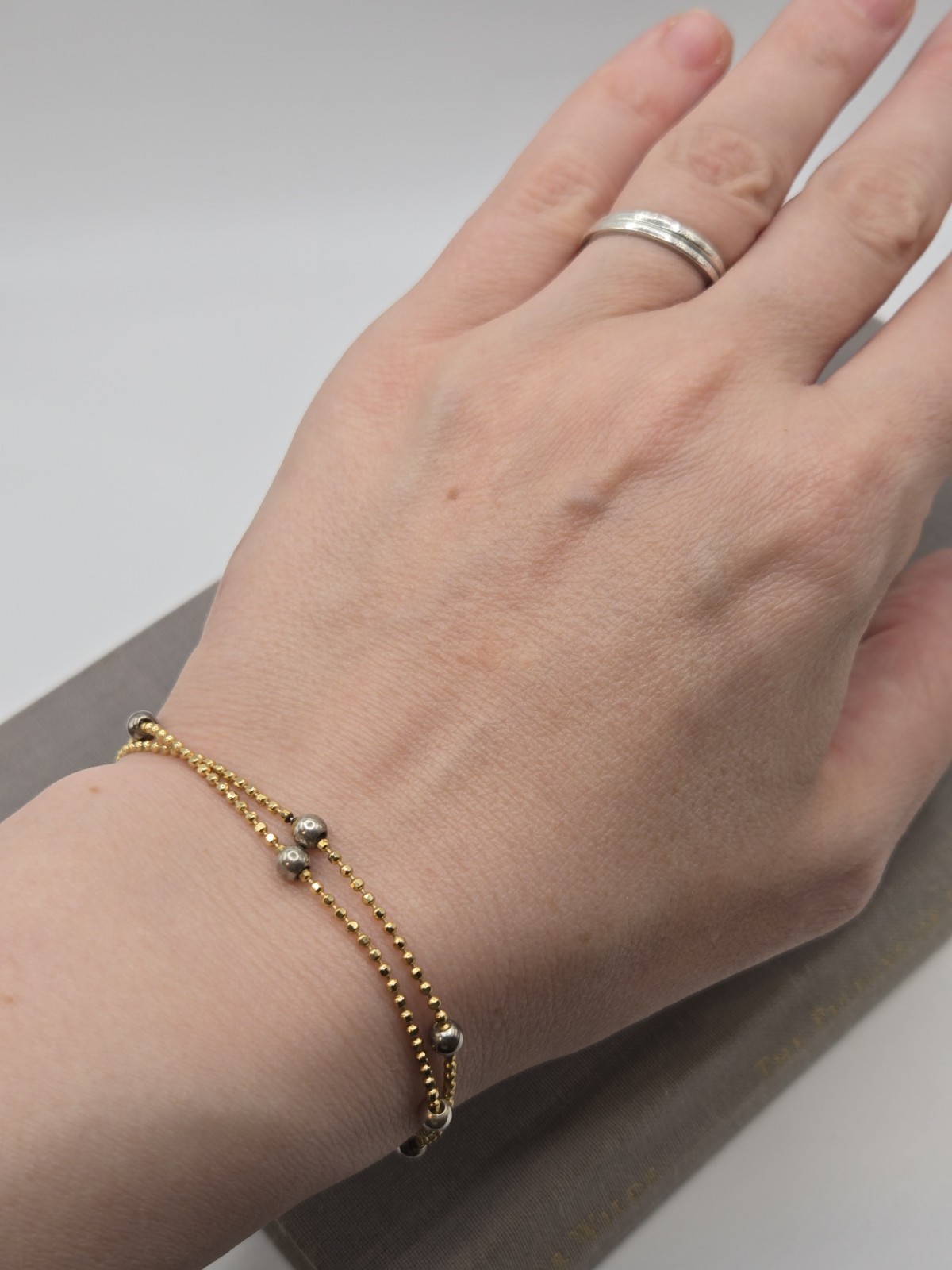 Gold Ball Chain Bracelet Vintage Dainty Delicate 7.25-7.75″ Star Charm Celestial
