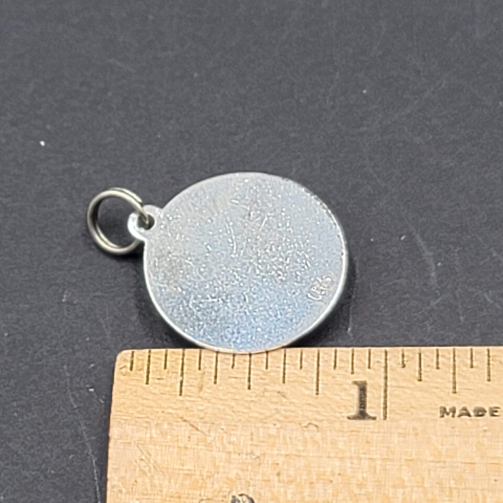Vintage 3D Happy Birthday Cake Enamel CREA Sterling Silver Charm Pendant 7/8″