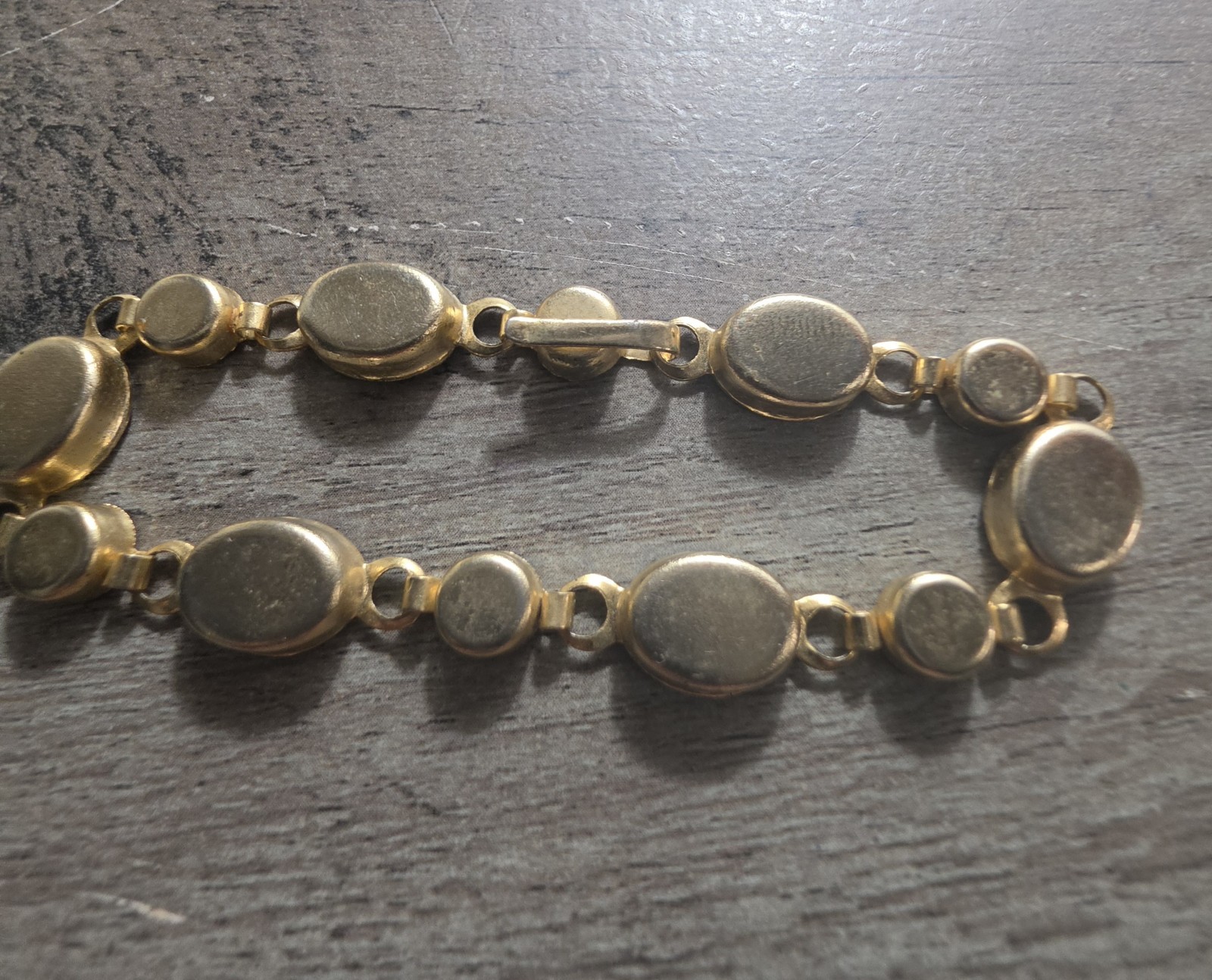 Vintage Micro Mosaic Multi Color Floral Design Linked Bracelet