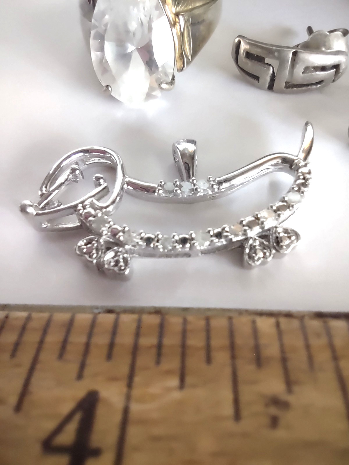 Vintage Sterling Silver Mixed ALL Wearable Lot Earrings Ring Pendants *26 Grams