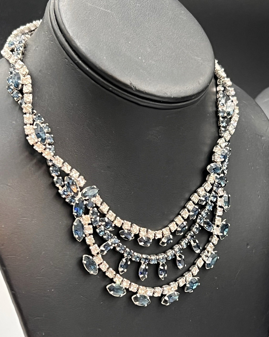 Vintage Rhinestone Necklace Lot, Bib & Statement, Signedf Kramer, Selro