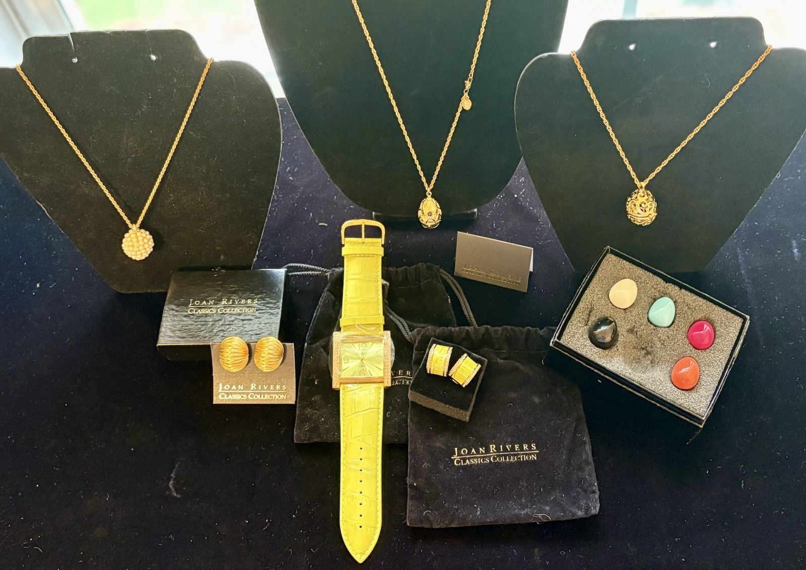 VTG Joan Rivers Jewelry Lot Estate Collection Necklace Watch Earrings NIB