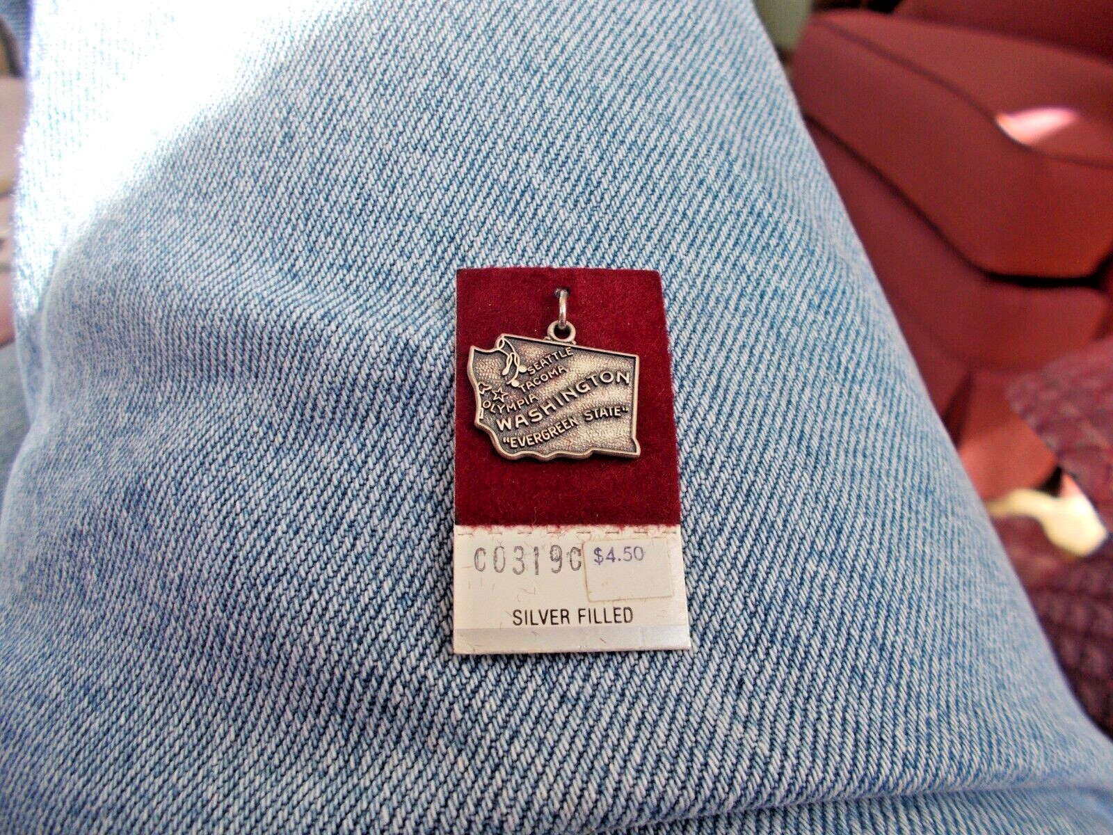 VINTAGE Silver Filled State Charm 3/4″ (25 states & DC)
