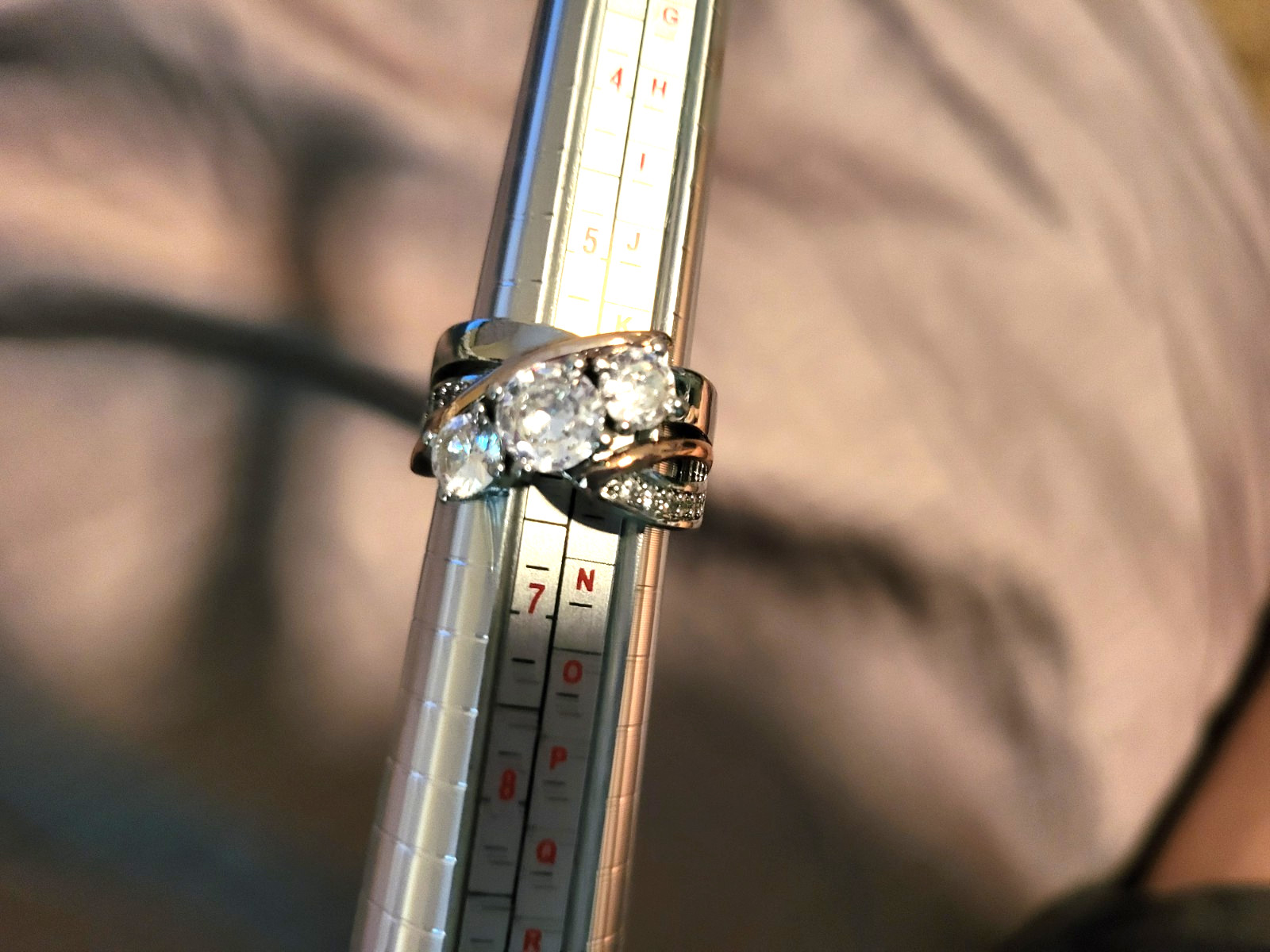 Vintage Gold and Silver Zirconic Ring