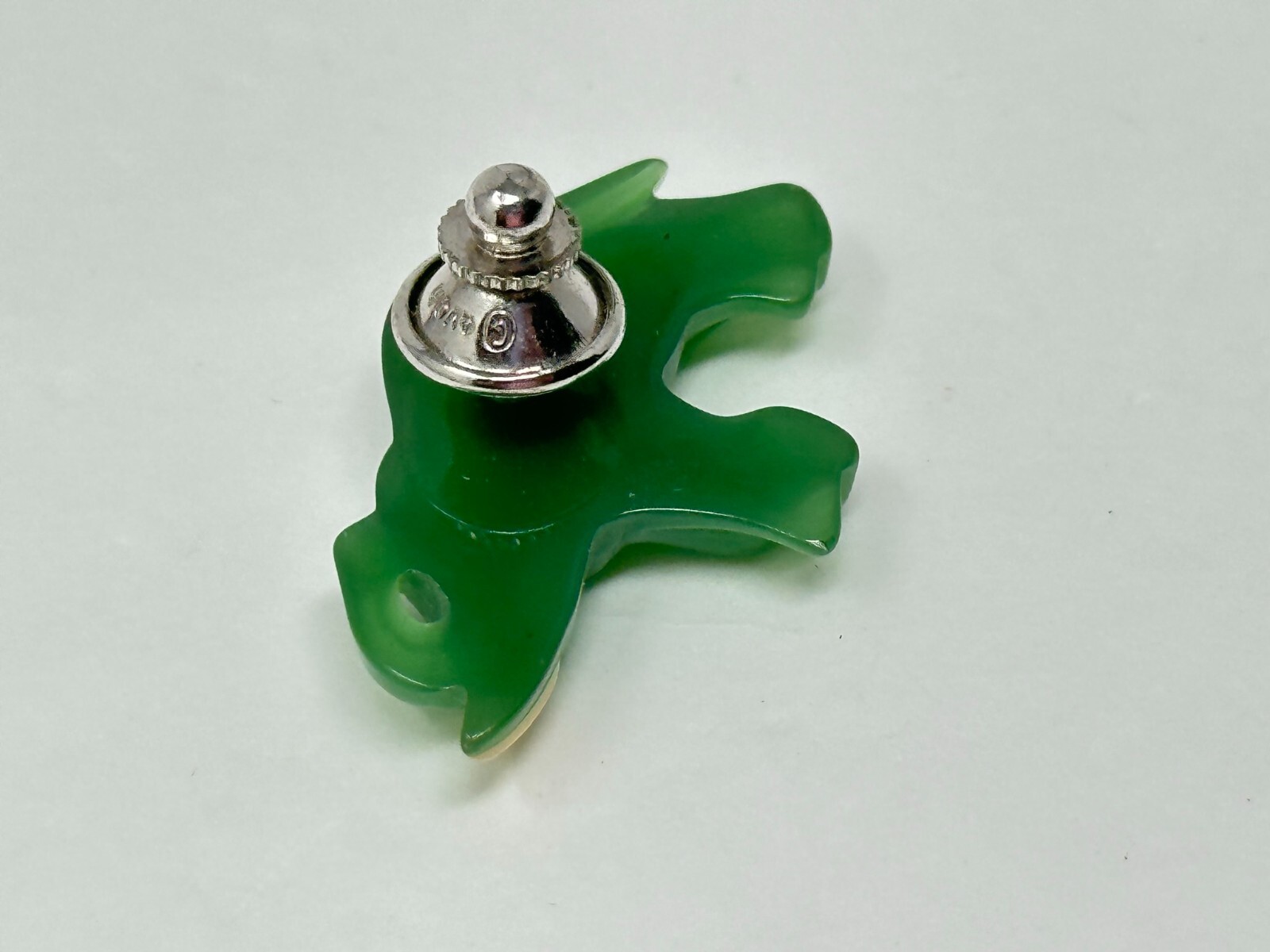 Vintage 1984 AVON Lucky Friends Green Elephant Tac Pin