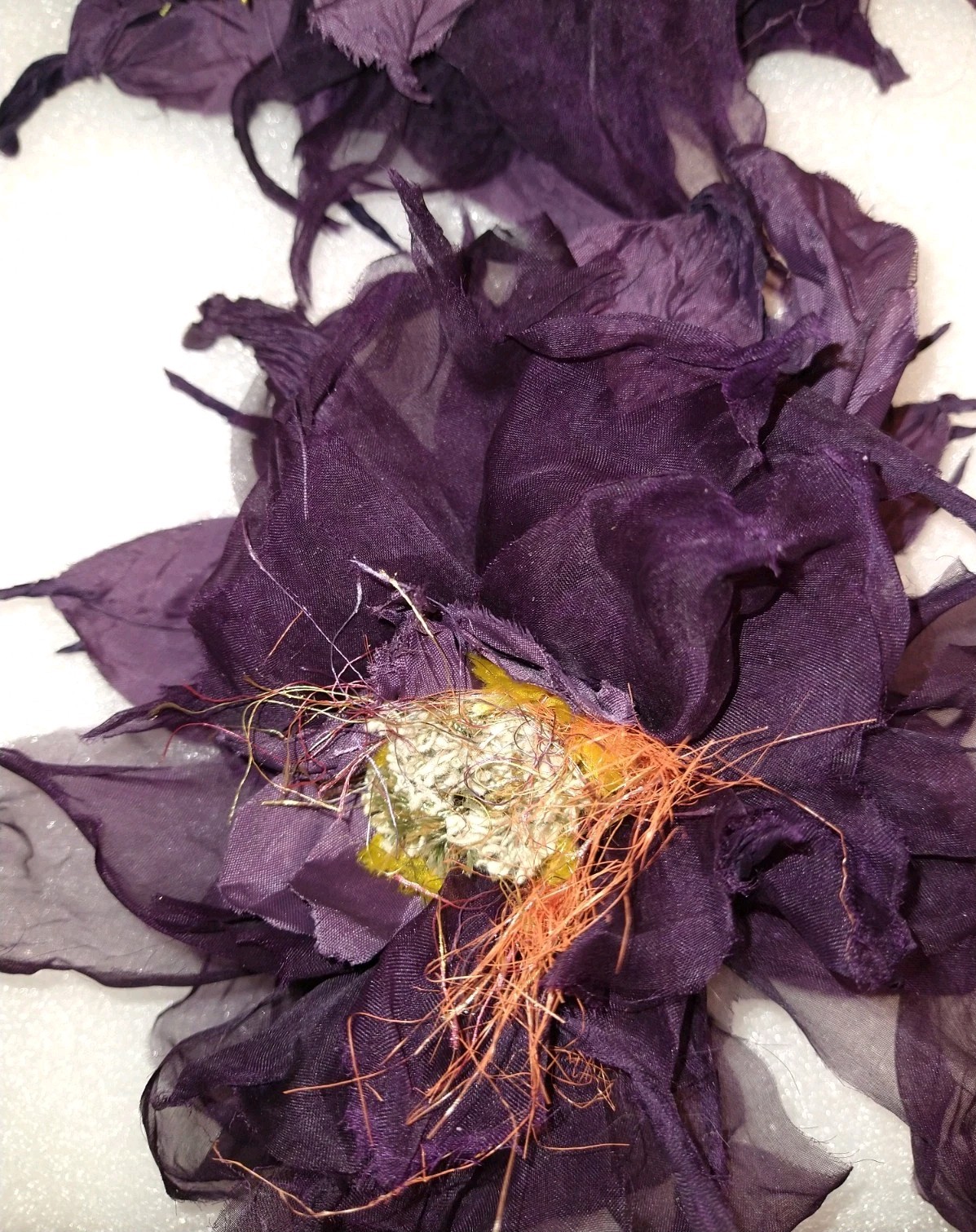 Brooch Large Purple Silk Costume Brooches & Pins Hair Clip Accessories Jewelry
