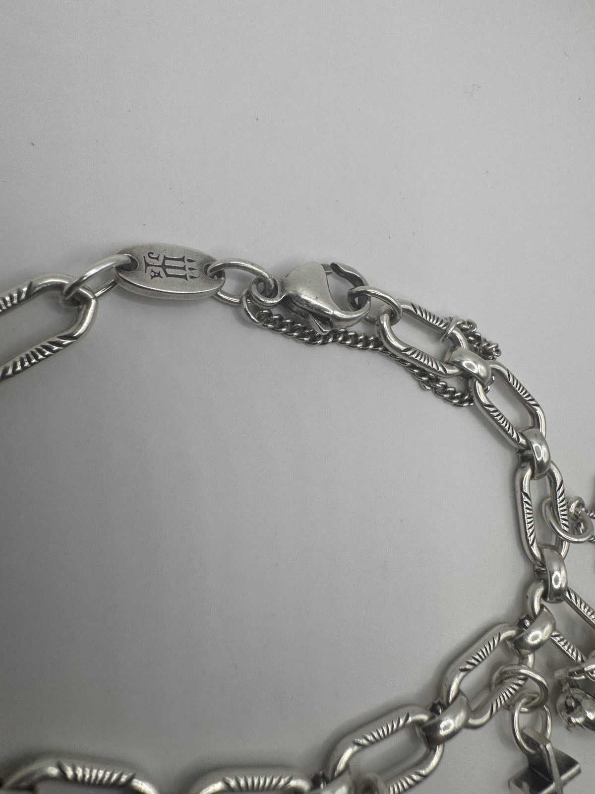 James Avery 7” Ornate Link Charm Bracelet with 8 Charms – 🤠 Western Flare!
