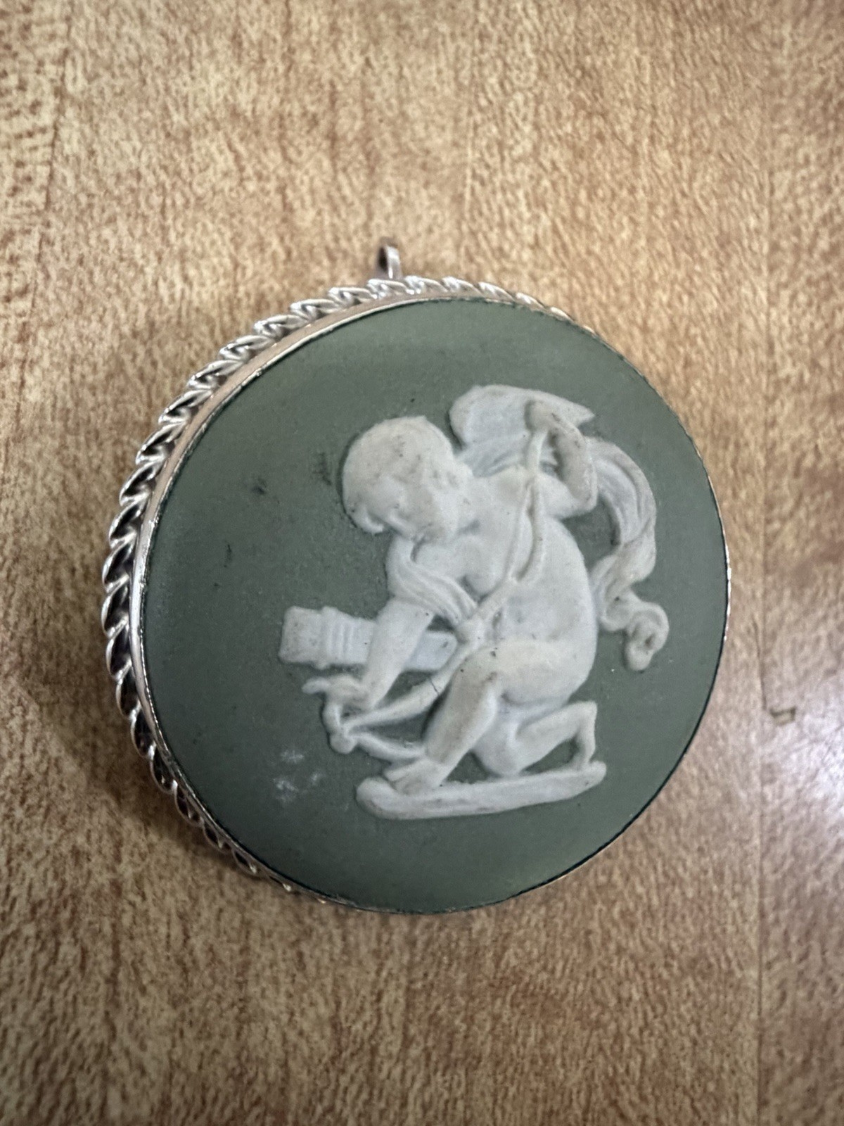 Sterling SILVER Van Dell Vintage Cameo Brooch