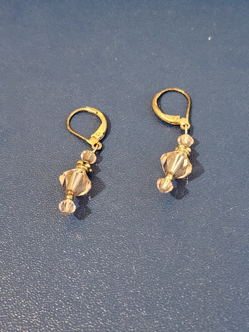 Sterling Silver Crystal Dangle Earrings