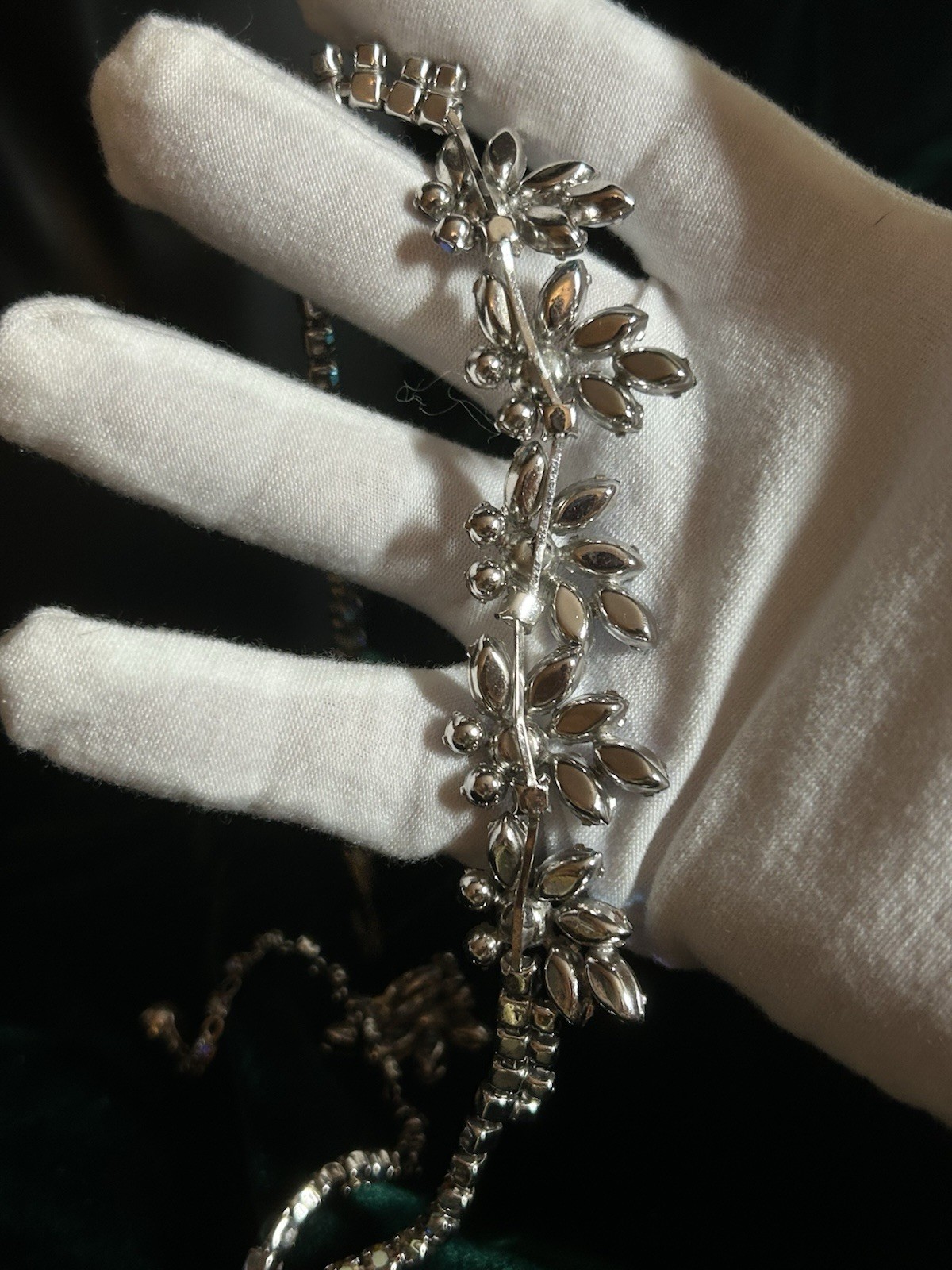 SHERMAN Set Signed Swarovski Aurora Borealis Rhinestones Demi-Parure