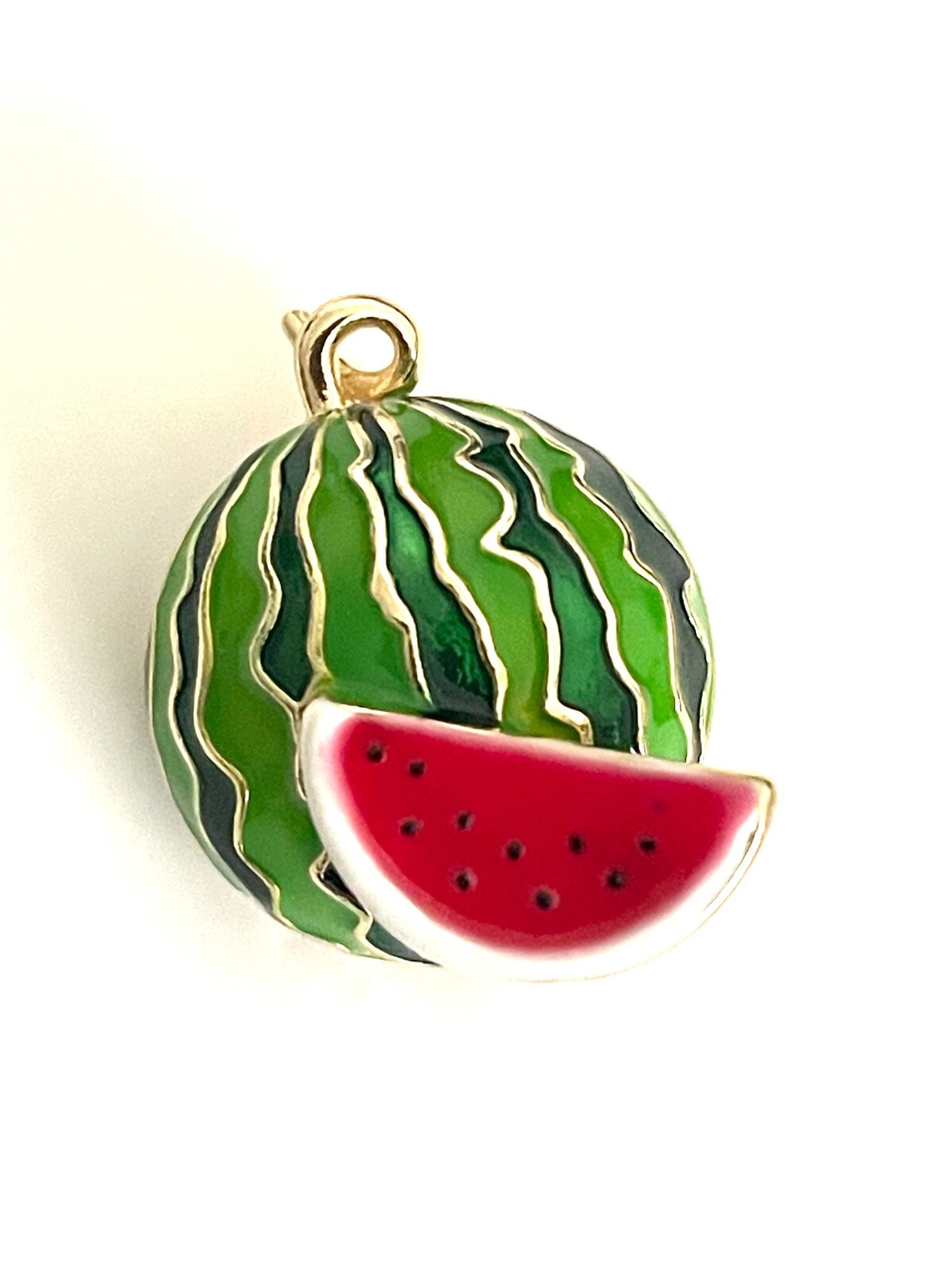 Cute Watermelon Alloy Metal Gold Tone Brooch Pin Jewelry WM84