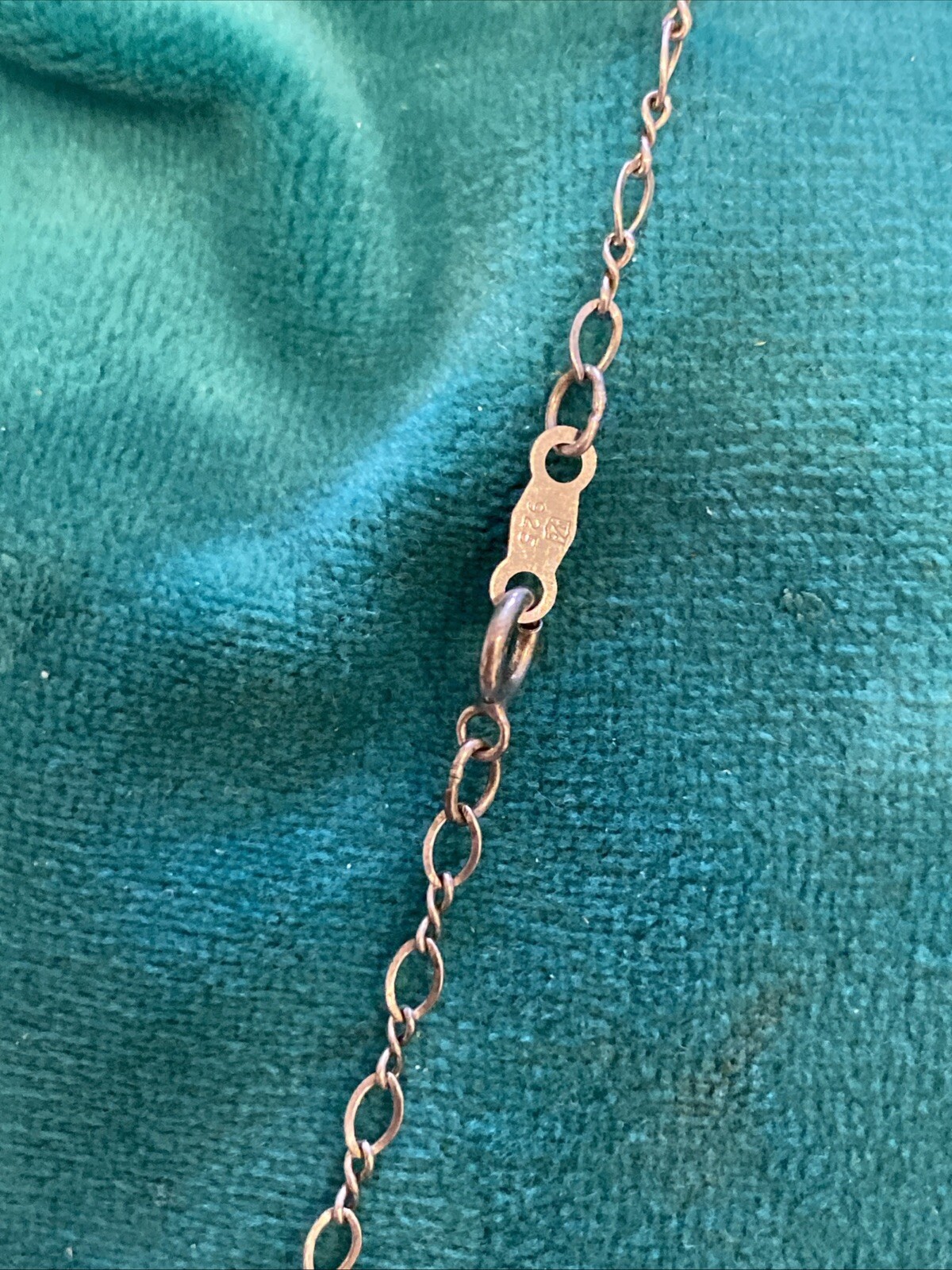 VTG Sterling Silver .925 Signed N/A Aurora Borealis Swirl Necklace 18”