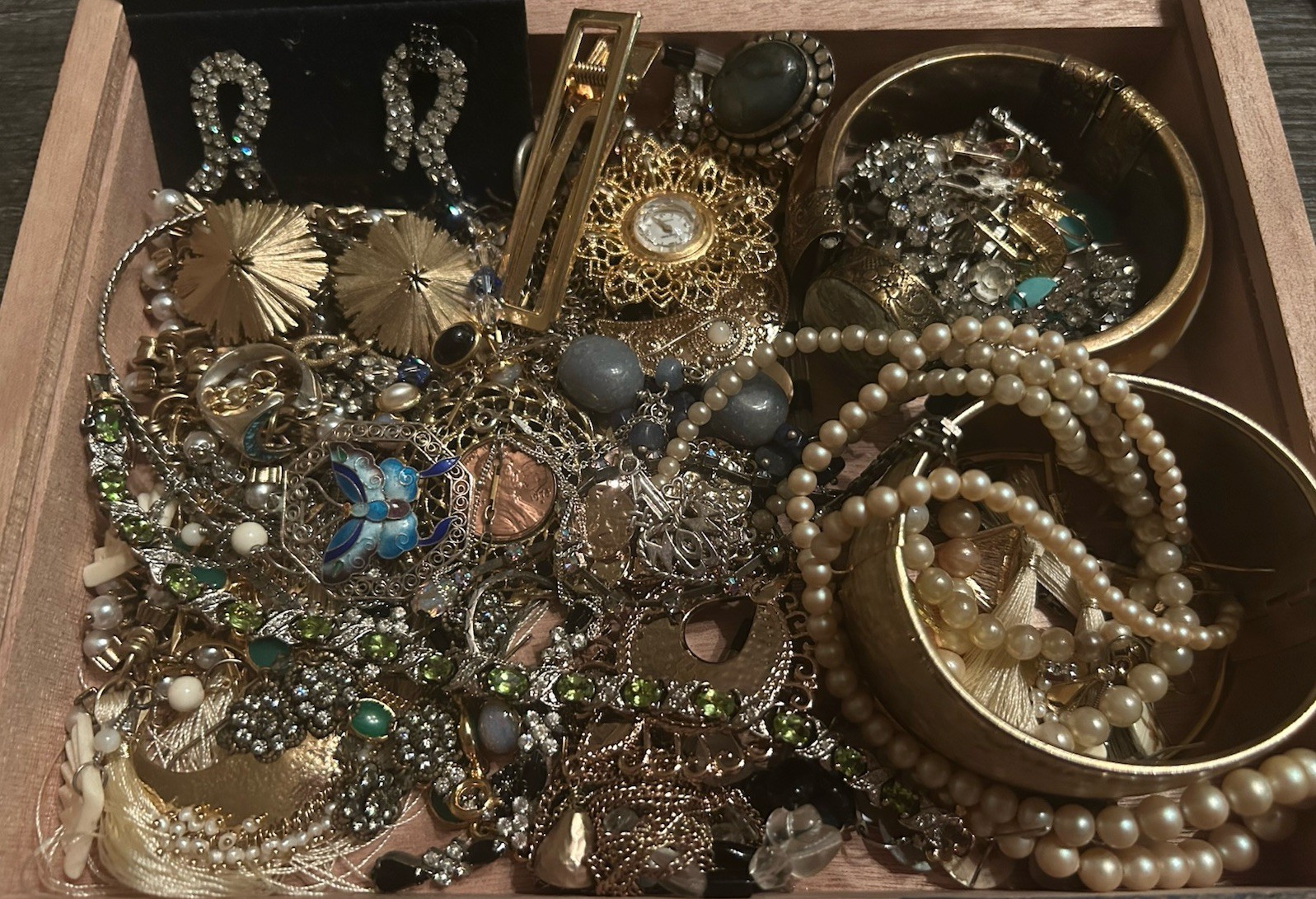 Estate Jewerly Wind Up Watch Stamped/ Signed & Unsigned Untested Lot #9