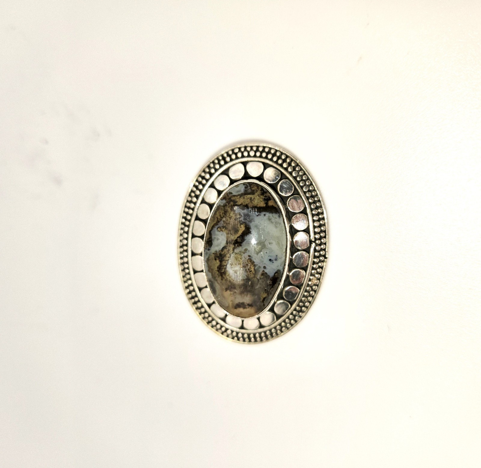 Sweet Little Moss Agate Pin Pendant