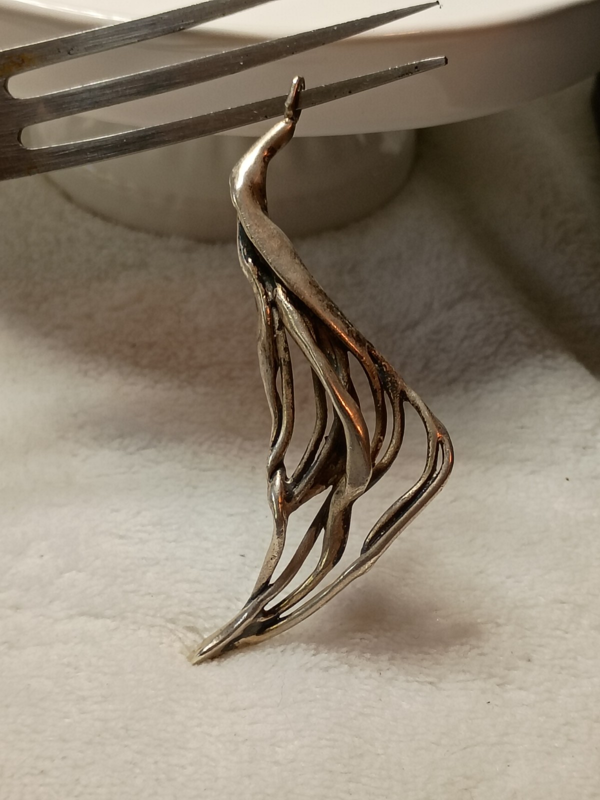 Vintage Modernist Abstract Sterling Silver Pendant