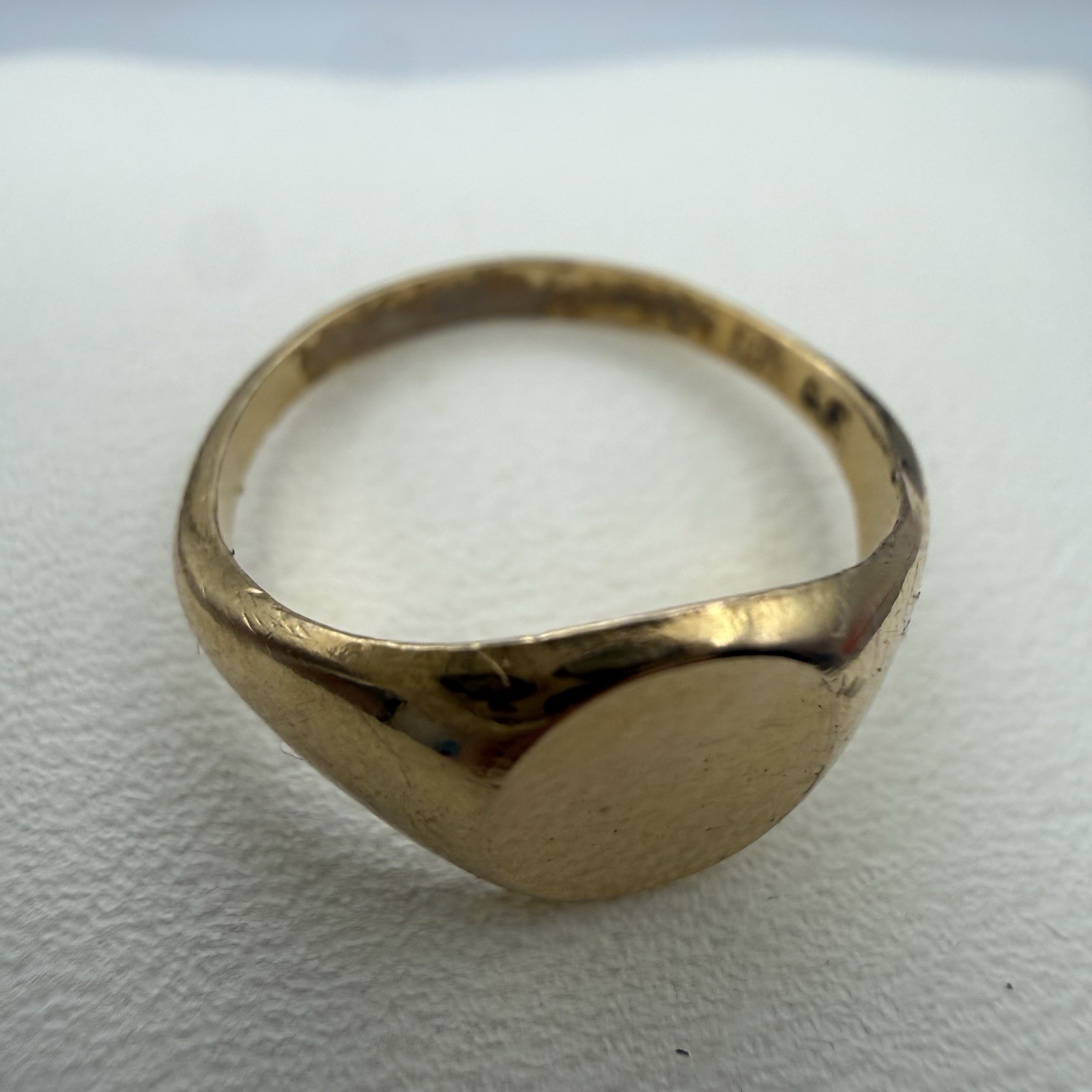 Vintage Uncas 10k GF Yellow Unisex Signet ring size 4