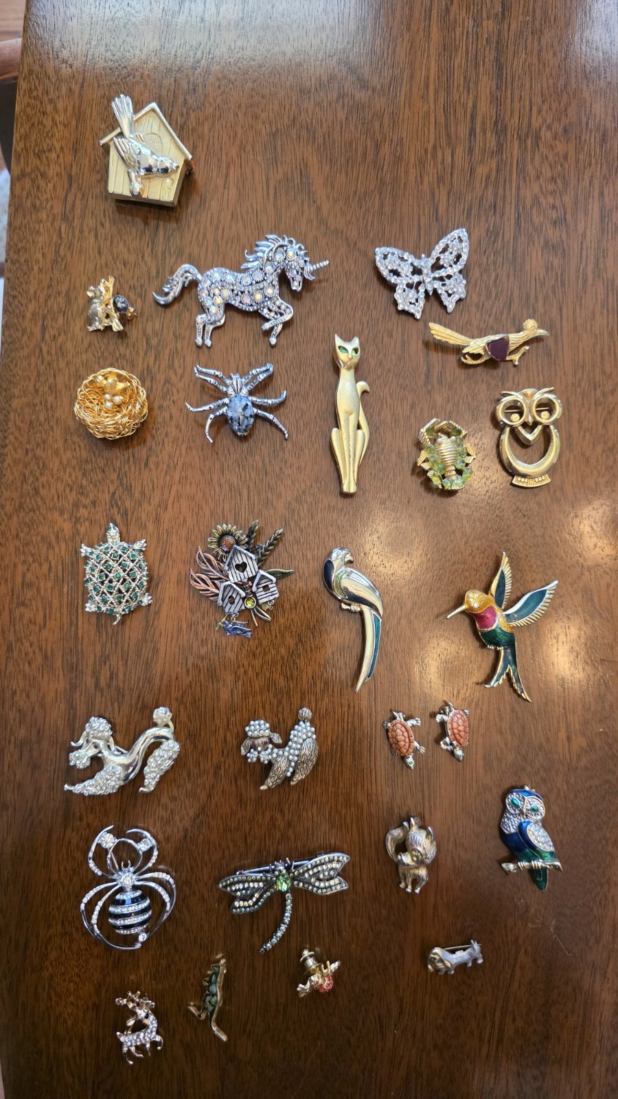 Vintage Animal Brooch Pin Large Lot