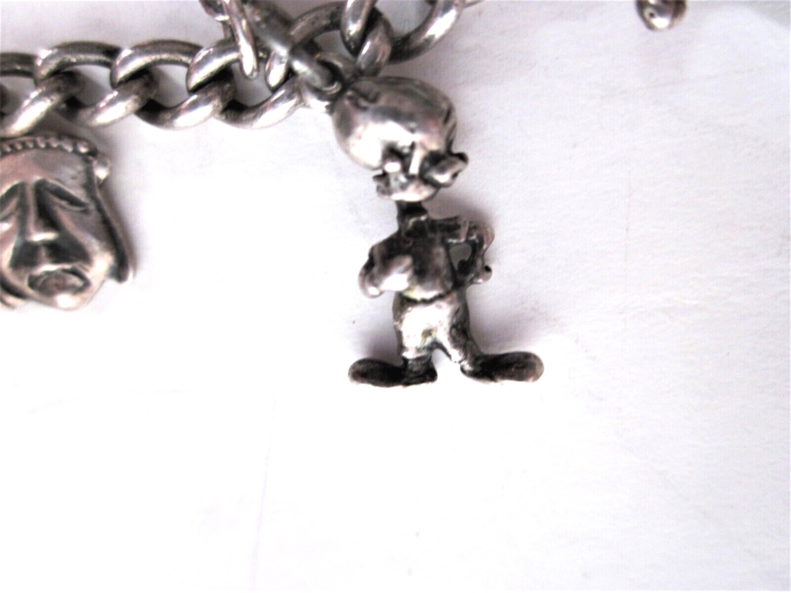 Sterling Silver Charm Bracelet Antique- Lil’ Eightball + 11 Other S/S Charms