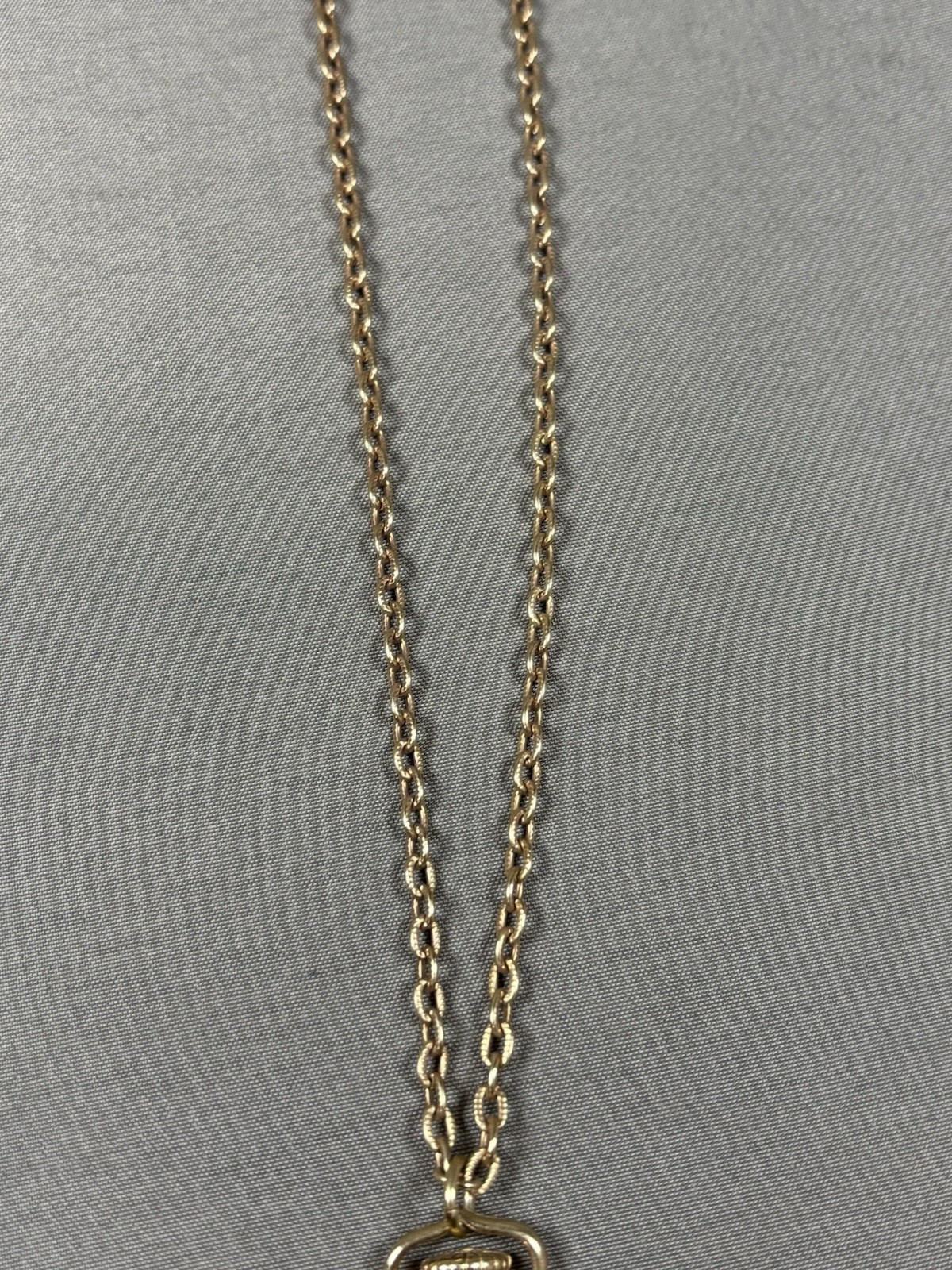 Vintage Sarah Coventry 1950’s Goldtone Roman Clock Design Pendant Necklace