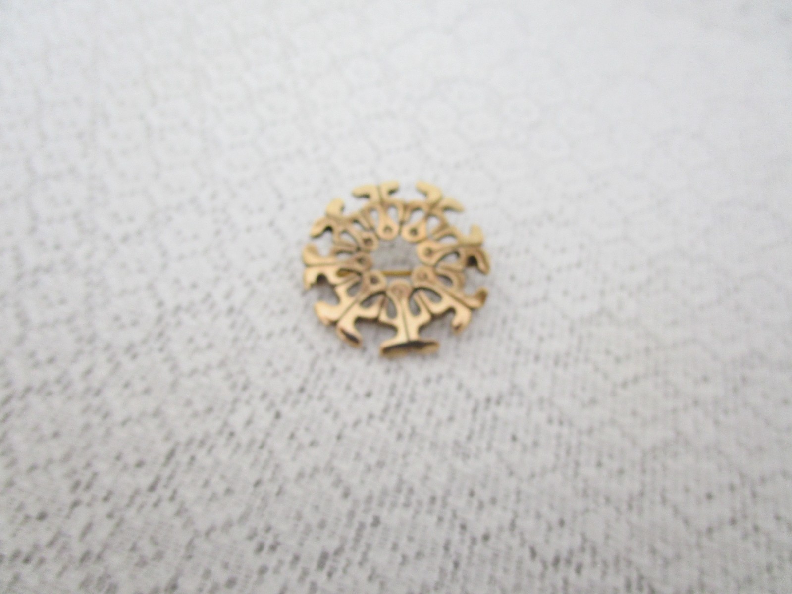 Vintage Antique ? Eivind Hillestad EH 1024 Brooch Pin Norway Gold Plated GC