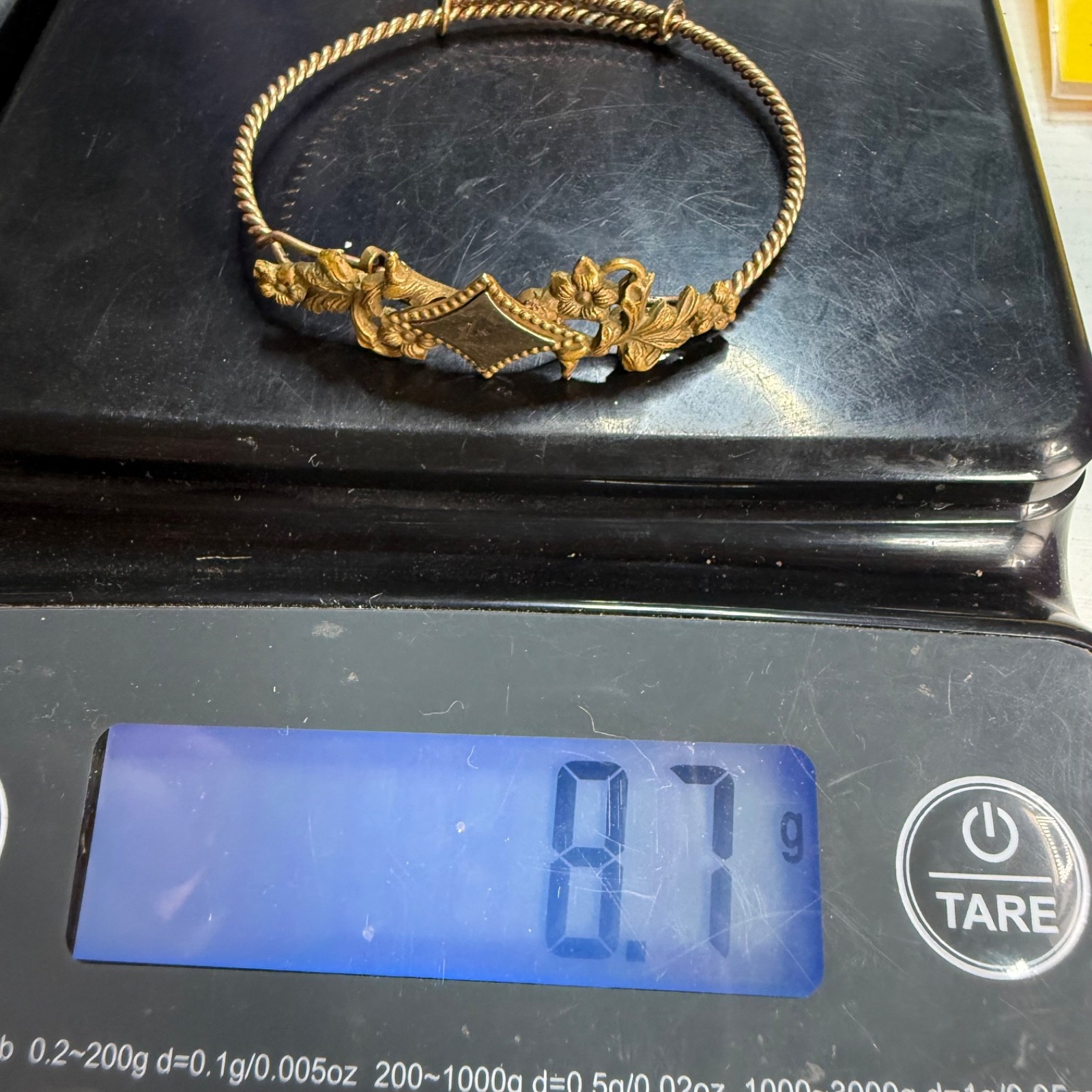 Vintage Gold Filled Engraved Bracelet 6.5”