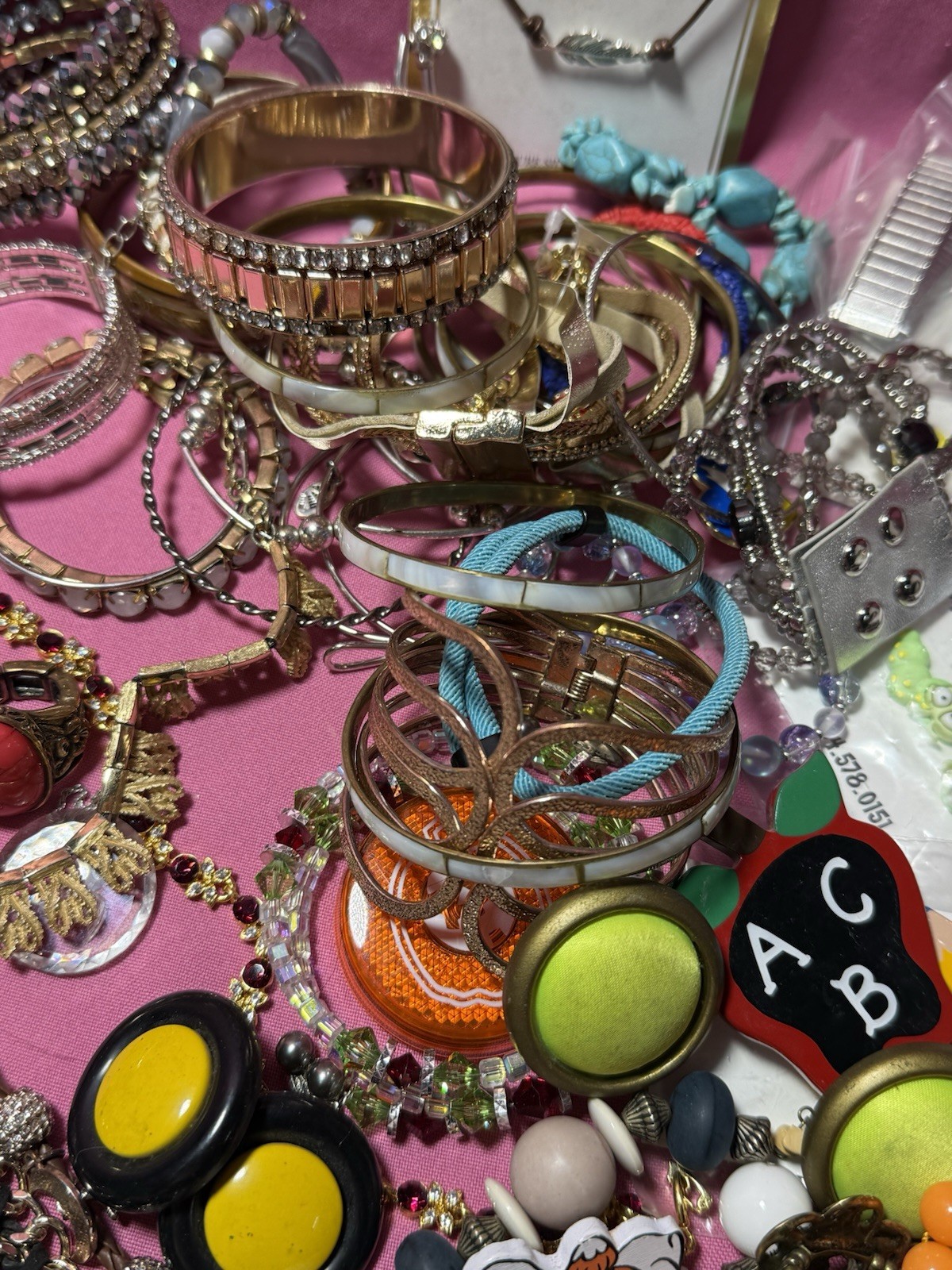 Costume Jewelry Lot VTG Rhinestone Set Givenchy Whiting & Davis Solid Perfume
