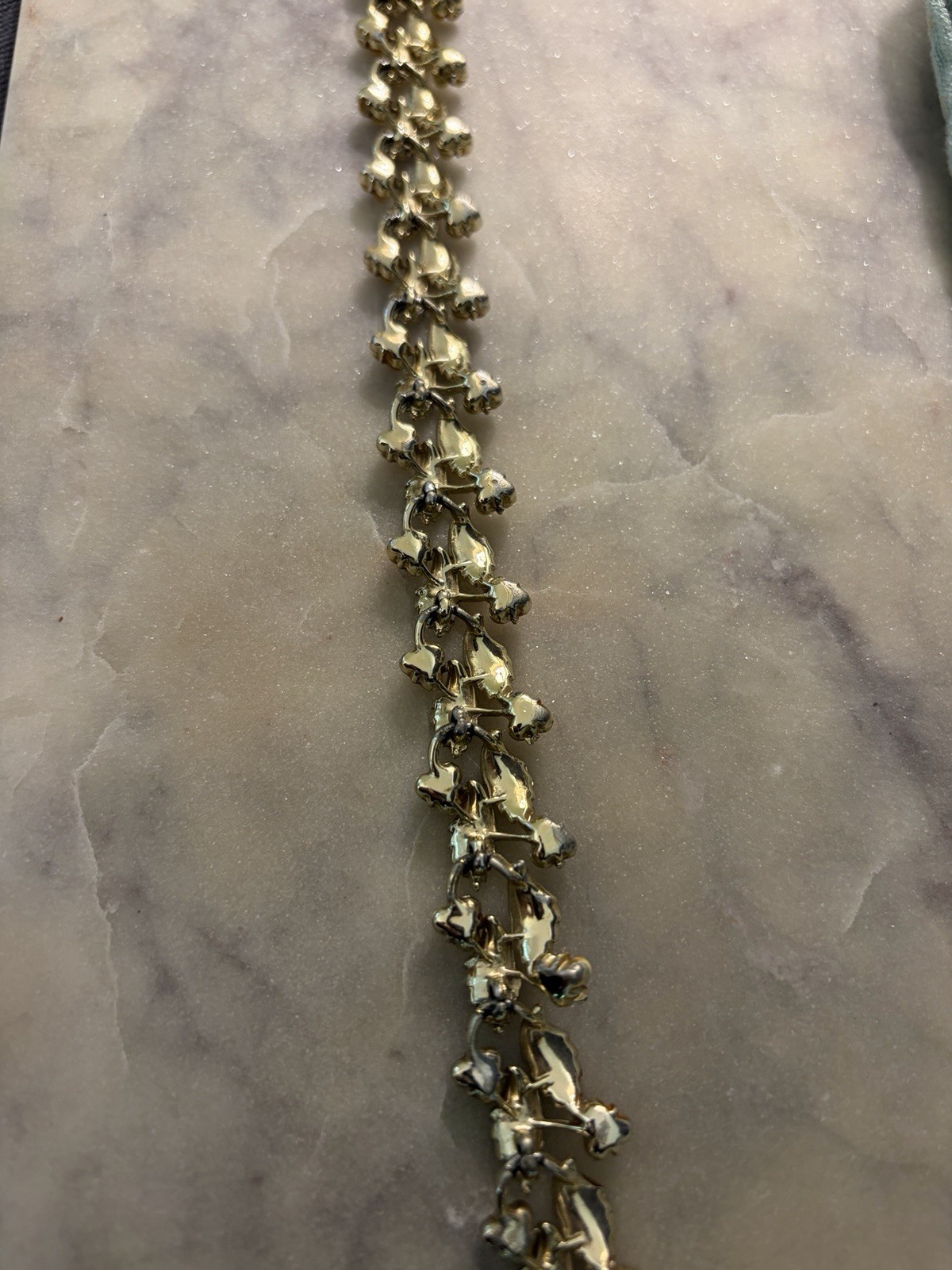 Vintage Coro Enamel Leaves Berries Choker Necklace Gold Tone Mid Century 1950s