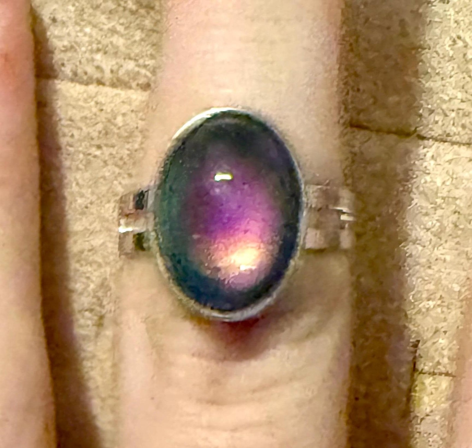 Vintage 1970’s Fancy Mood Ring 310 Small Plain Adjustable