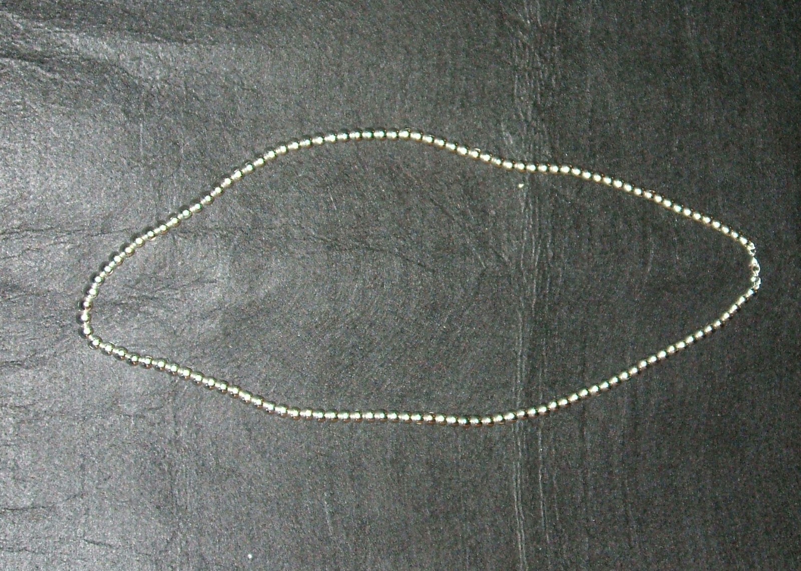 Vintage Designer Signed Monet Metal Ball Bead Silver Tone 30” Necklace
