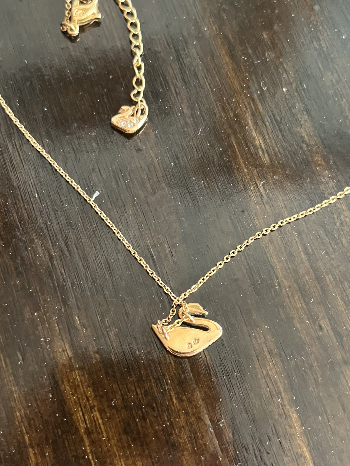Swarovski Iconic Swan pendant Small Black Rose gold-tone plated 5363393