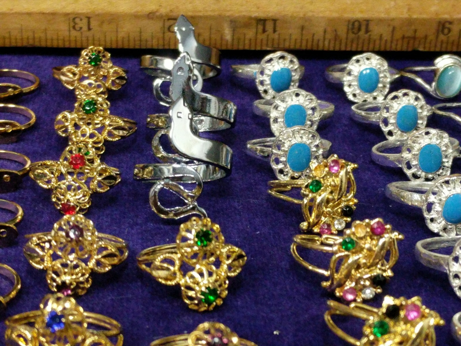 12X Dozen, 1 Gross,144 Pieces Metal Fashion Ring Vintage Costume Fashion Jewelry