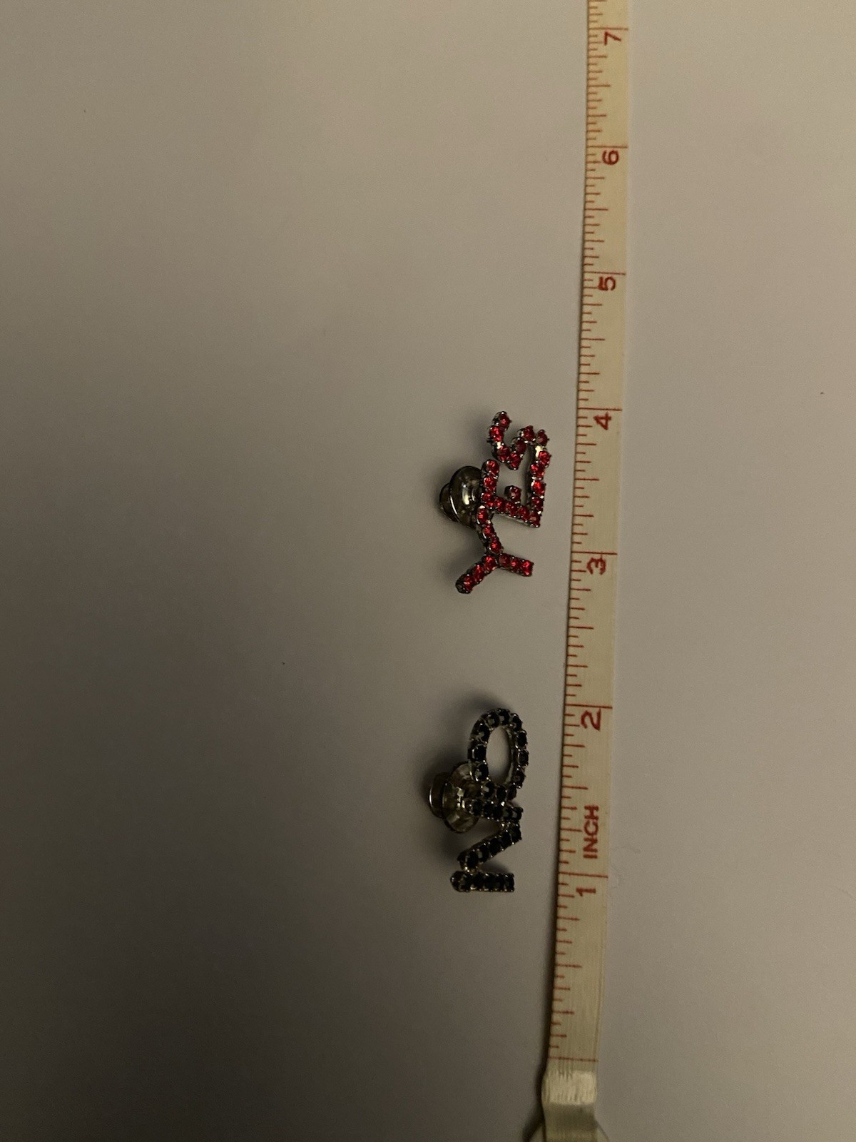 Rhinestone Pins And Bracelet Lot: Yes And No Pins; 5 Pieces Total