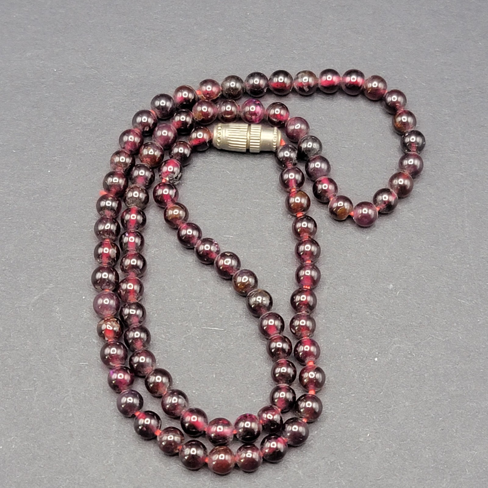 Natural Garnet Bead Necklace 4mm Red Stone Strand Choker Double Wrap Bracelet