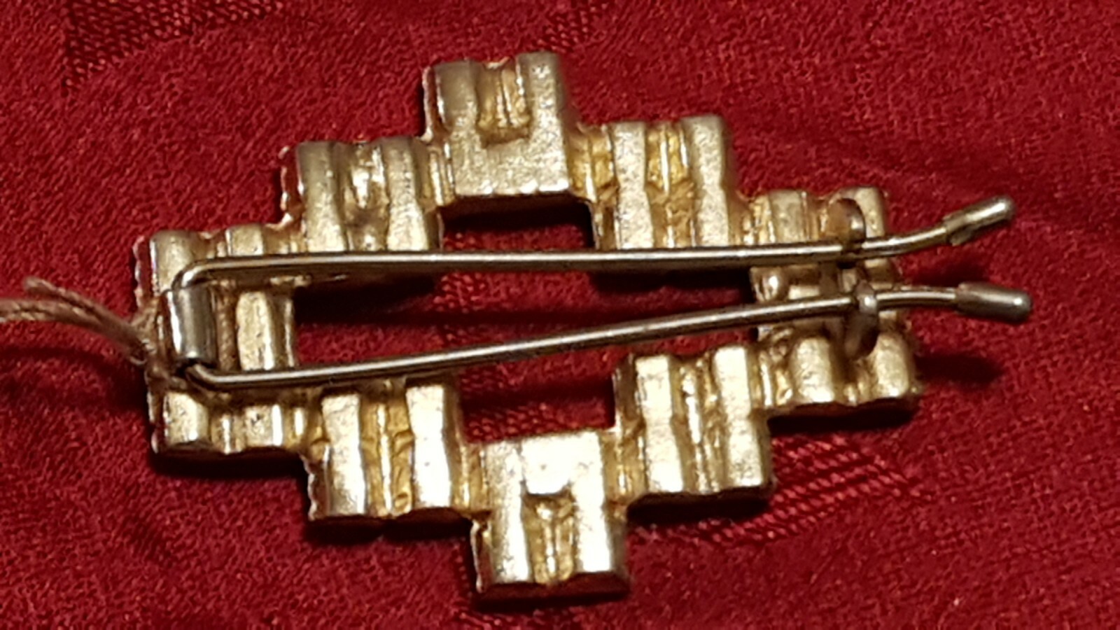 Vintage Rhinestone Hair Barrette Early 80’s Gold tone Yellow Stones None Missing