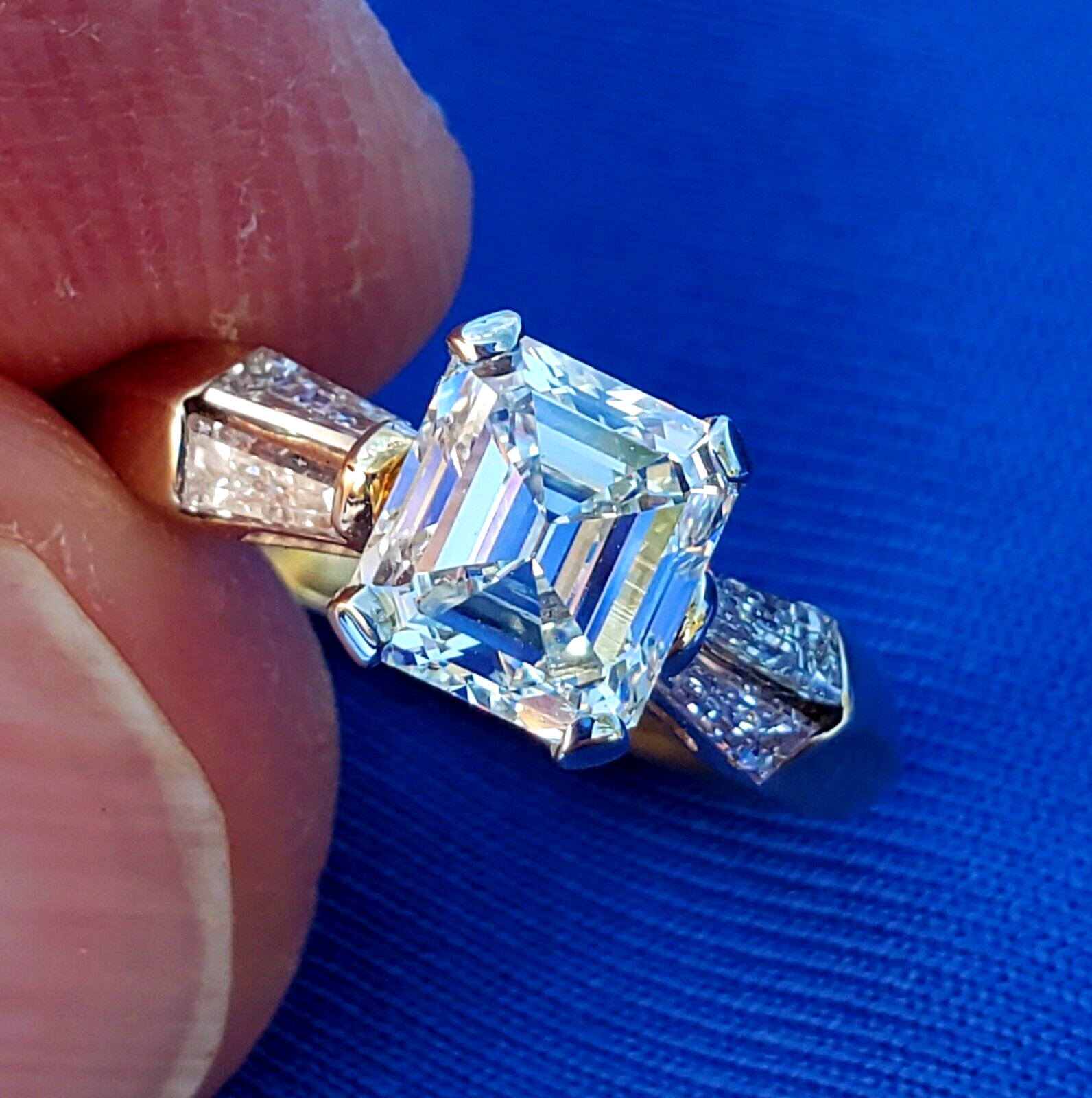 Original EARTH MINED DIAMOND Deco Engagement Ring Vintage Style Solitaire 14K